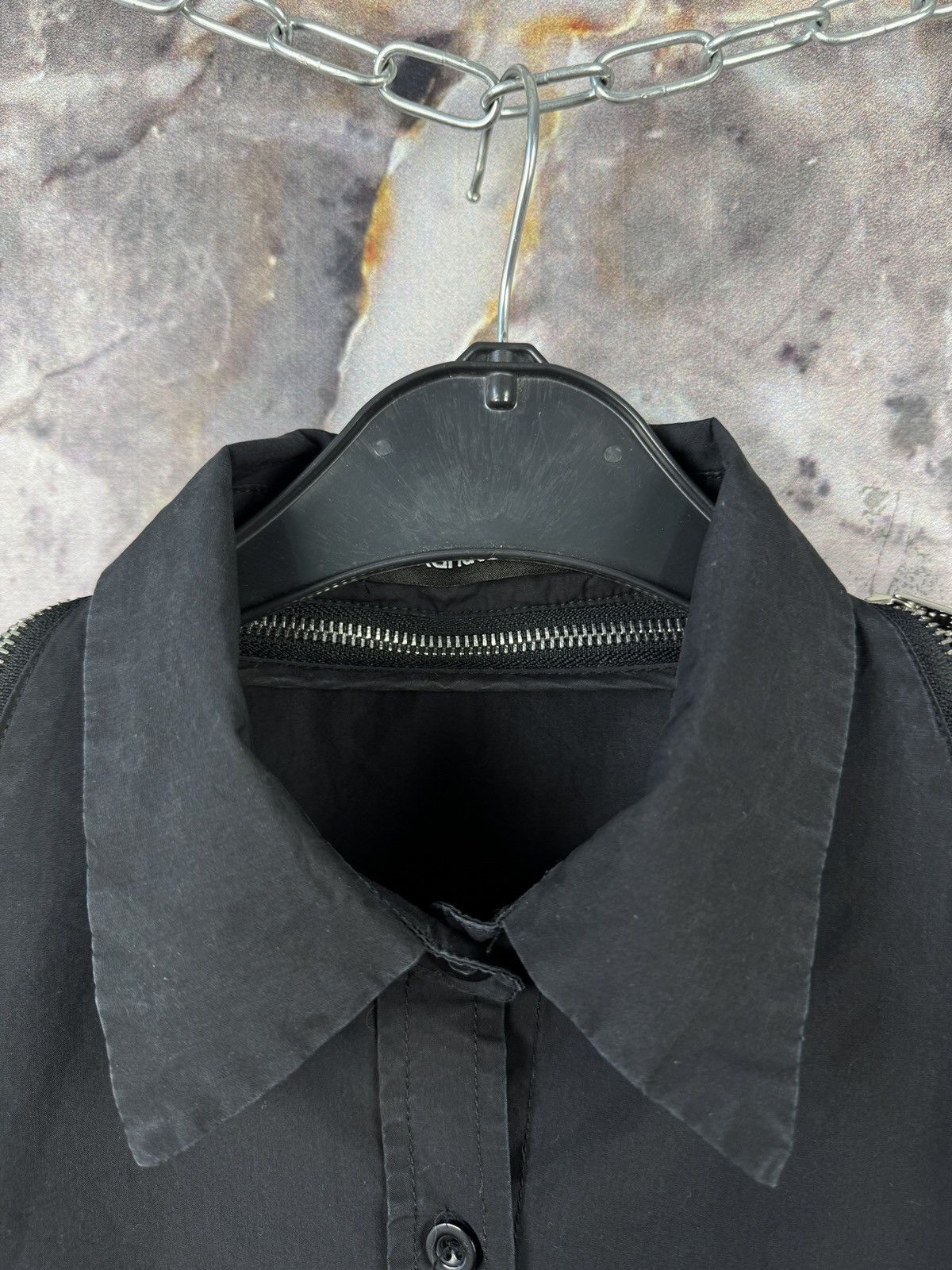 Alexander Wang Alexander Wang Black Shirt Long Sleeve Zip Detail Designer Size S / US 4 / IT 40 - 9 Thumbnail