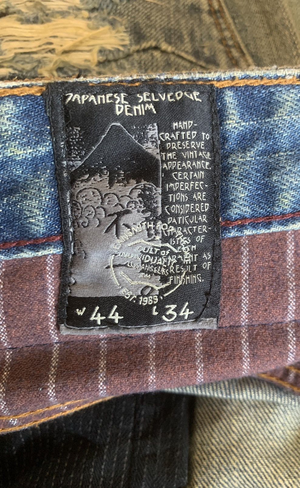 Cult Of Individuality 💥Crazy CULT of INDIVIDUALITY PATCHWORK SASIKO SELVAGE JEANS Size US 44 / EU 60 - 16 Thumbnail