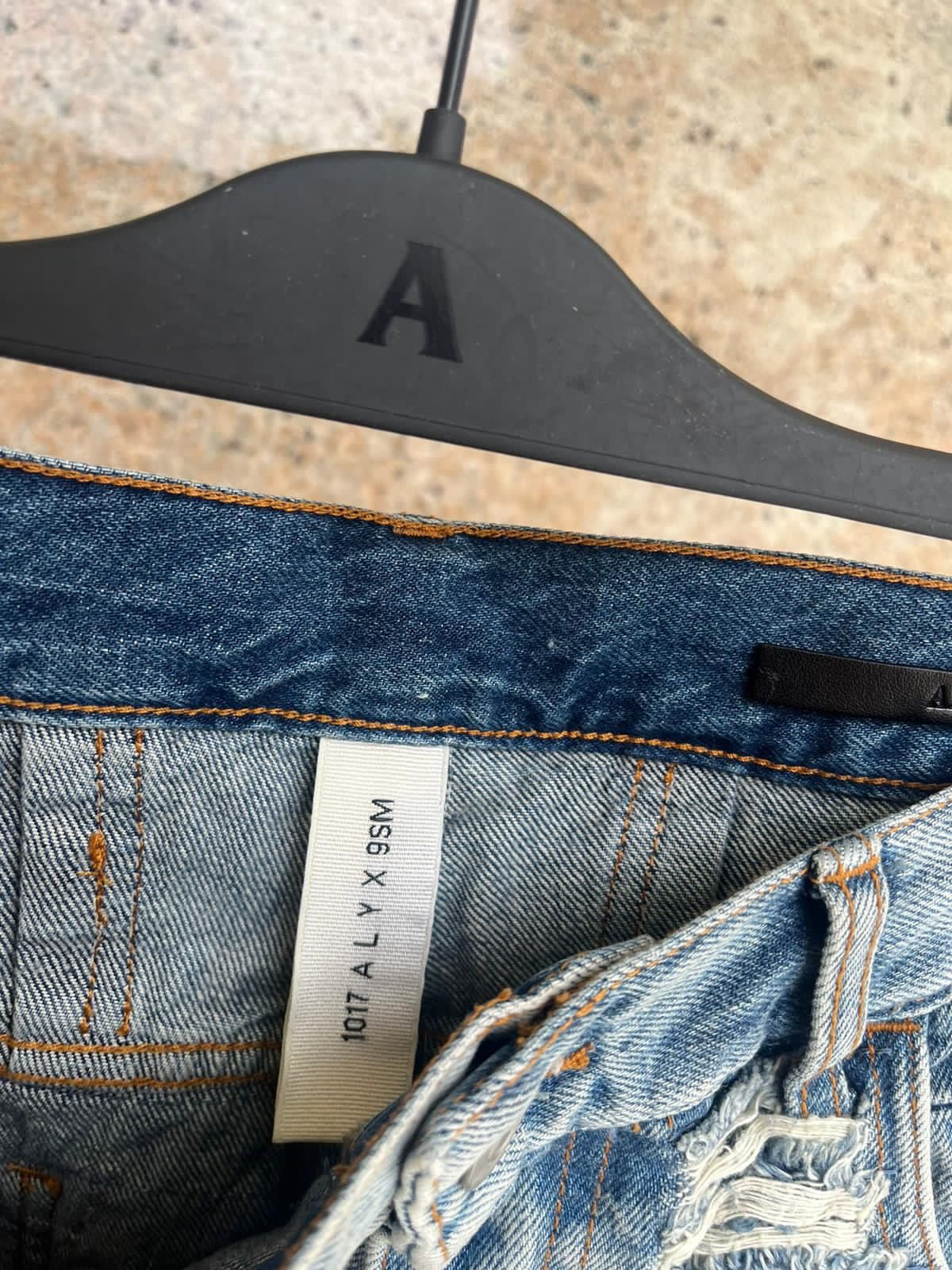 Alyx × Blackmeans 6 Pocket Blackmeans Distressed & Frayed Denim in Blue Size US 36 / EU 52 - 11 Thumbnail