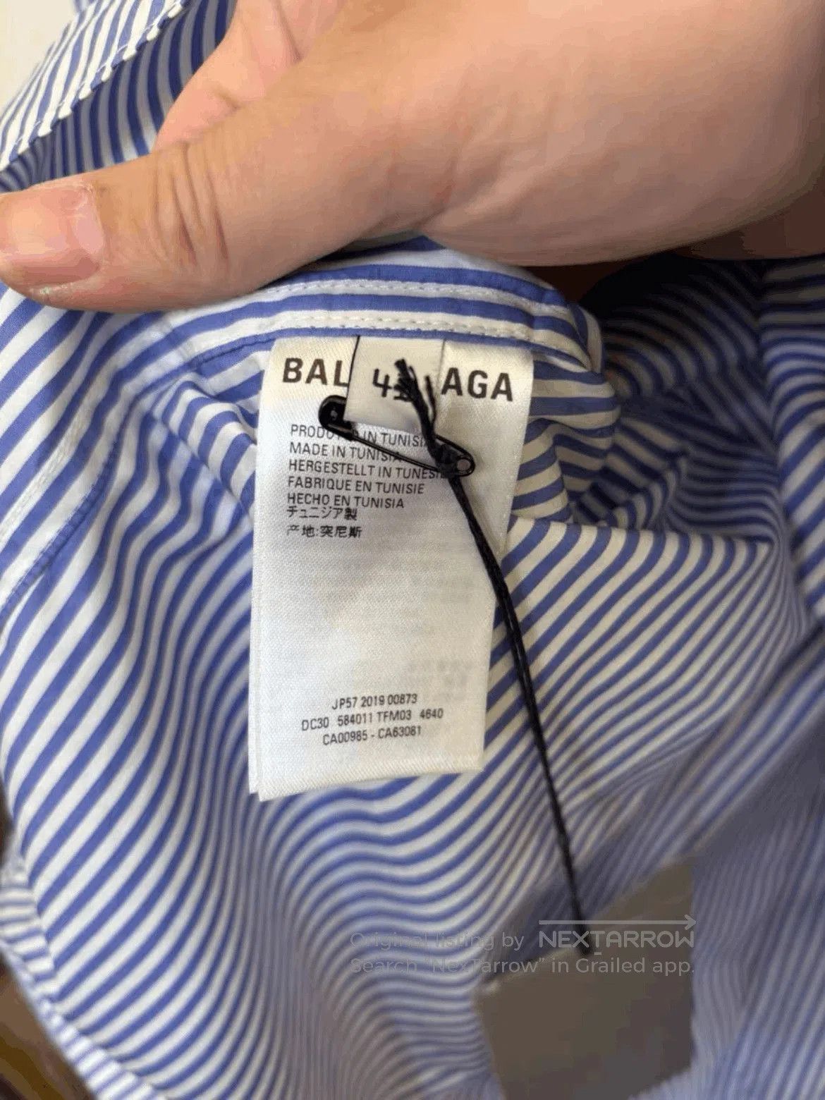 Balenciaga Sz 41 Balenciaga 19SS Oversized Stripe Shirt. Size US L / EU 52-54 / 3 - 9 Thumbnail