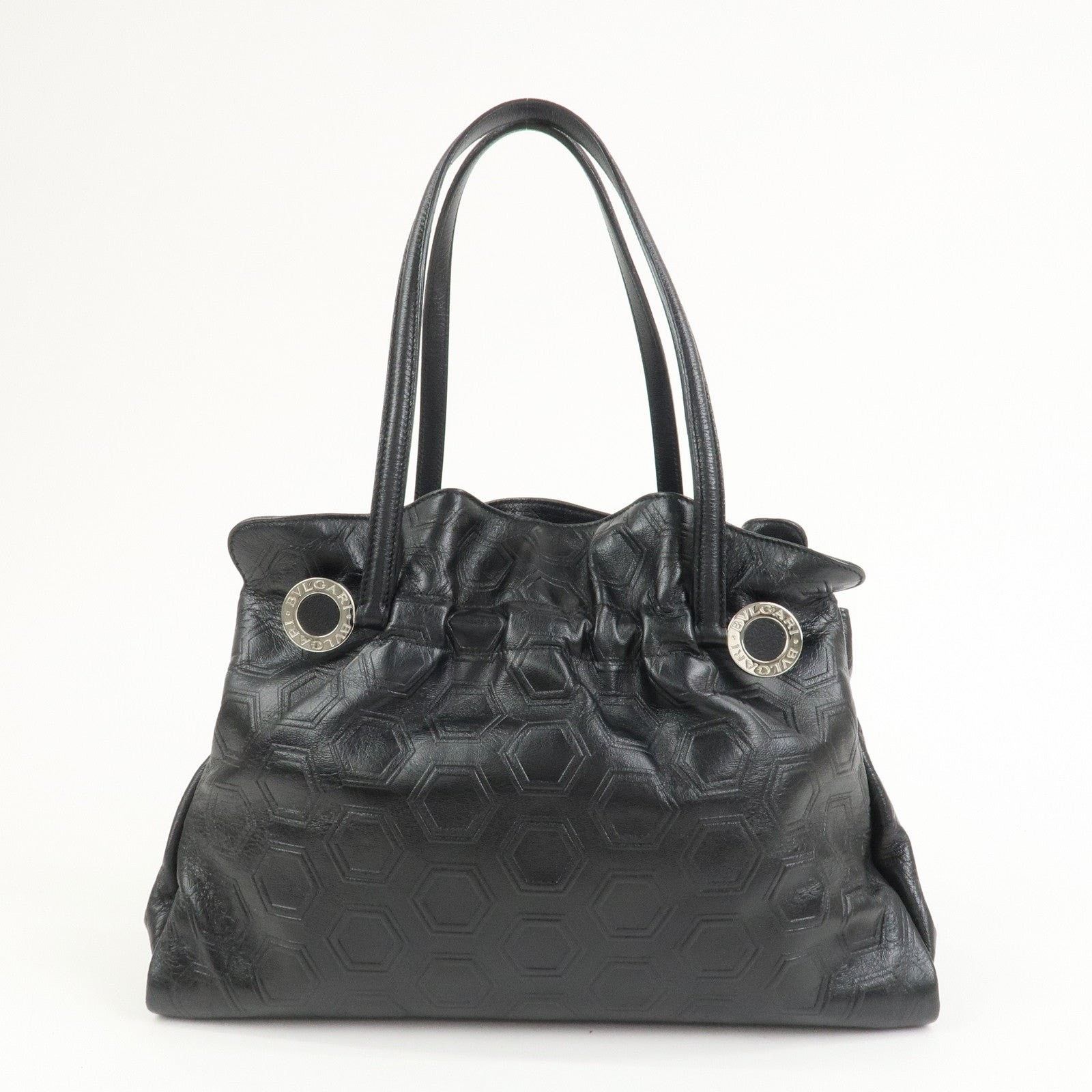 Bvlgari Bvlgari Twist Logo Calfskin Shoulder Bag Black Size ONE SIZE - 2 Thumbnail