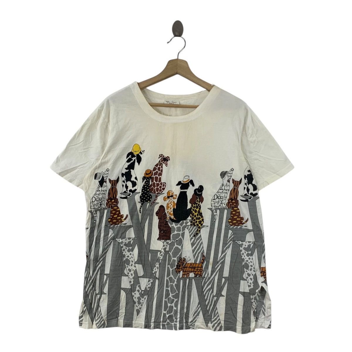 Vintage TRANS GLOBAL MERCHANDISE Dog Cartoon Tee Shirt