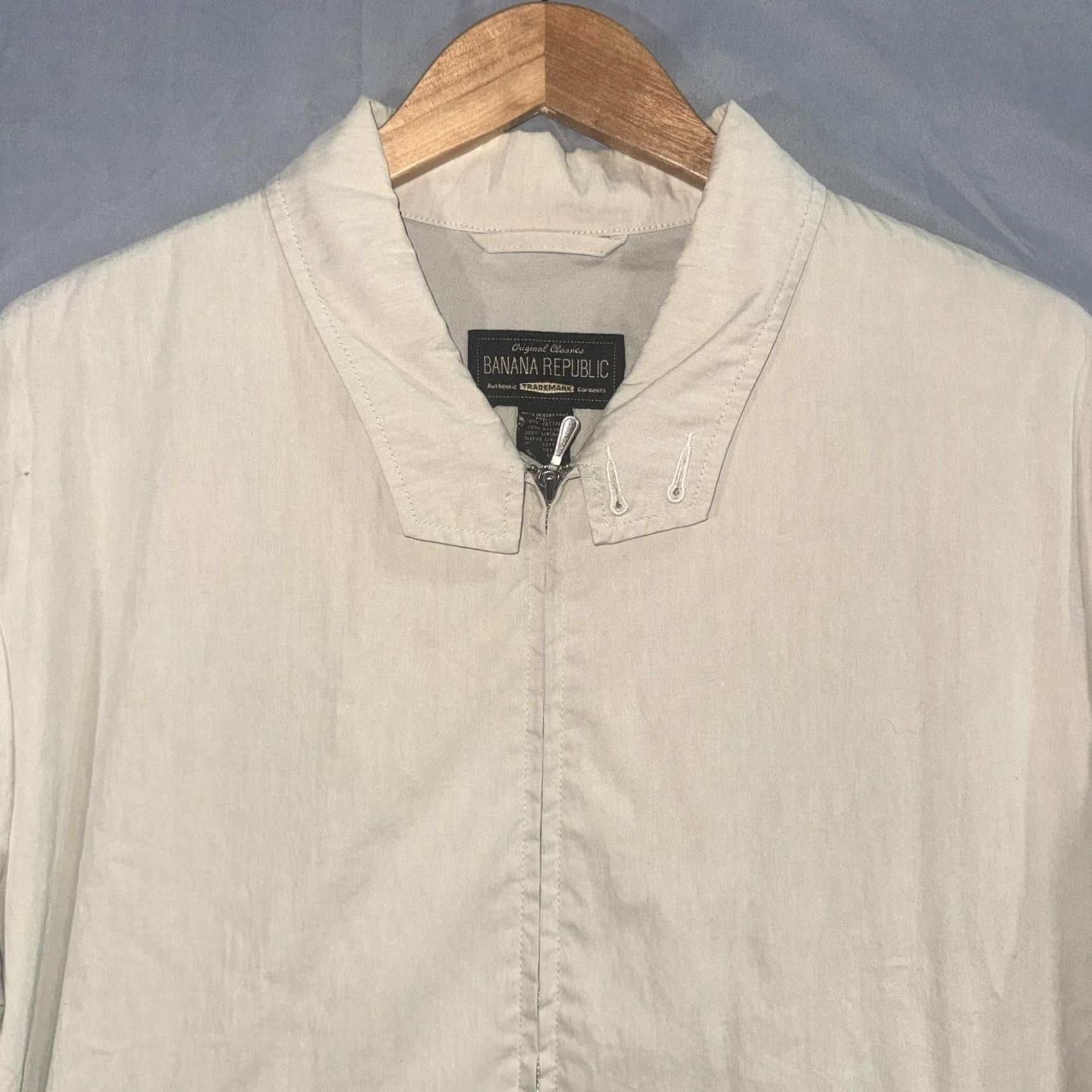 Banana Republic Banana Republic Jacket Mens Large Beige Cotton Windbreaker Hong Kong Casual Size US L / EU 52-54 / 3 - 4 Thumbnail