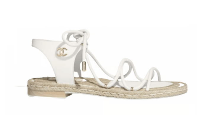 Chanel 20S CC Logo Mules Lace Up Tie Sandal Espadrille Flat 36 Size US 6 / IT 36 - 5 Thumbnail