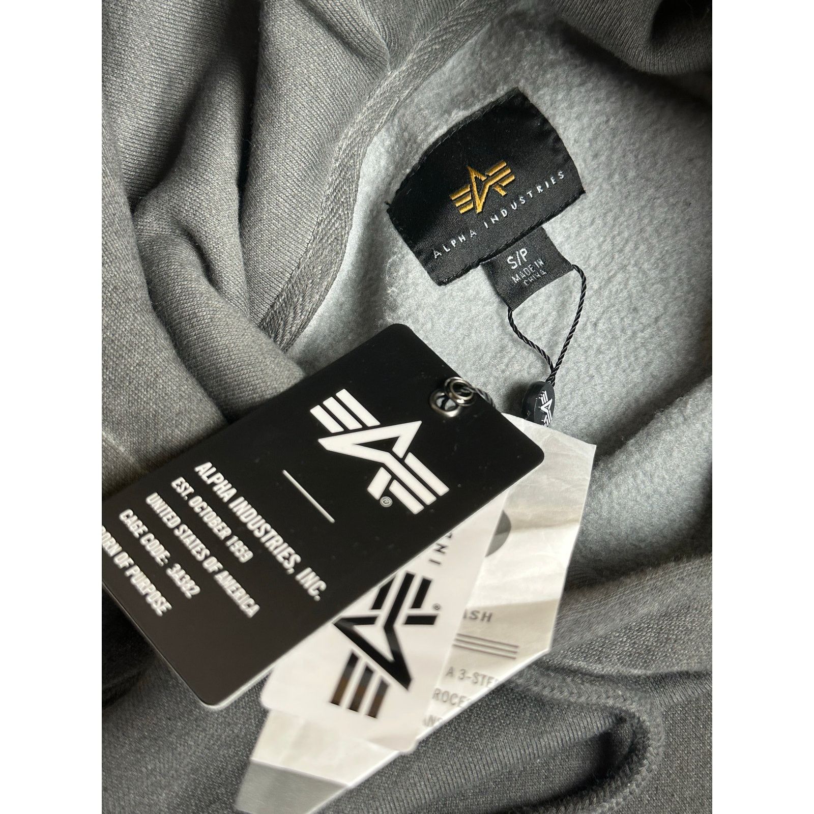 Alpha Industries Alpha Industries Black Faded Hoodie - Size S - New Size S / US 4 / IT 40 - 7 Thumbnail
