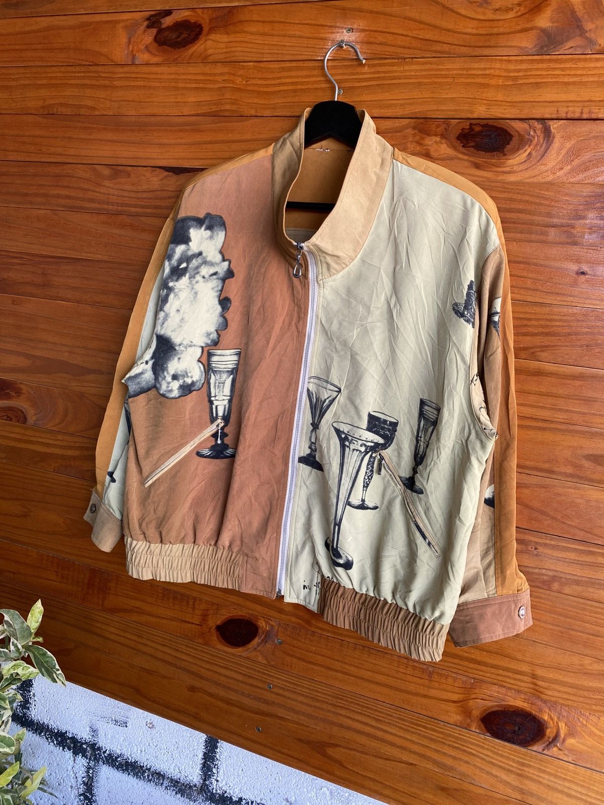 Japanese Brand Vintage Japanese Graphic Bomber Jacket Art Print Zip-Up Size L / US 10 / IT 46 - 4 Thumbnail