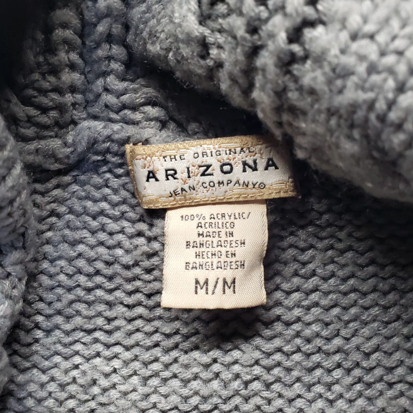 Vintage AriZona Sweater Gray V-Neck Cable-Knit Long Sleeve Adult Womens M Medium Size M / US 6-8 / IT 42-44 - 3 Thumbnail