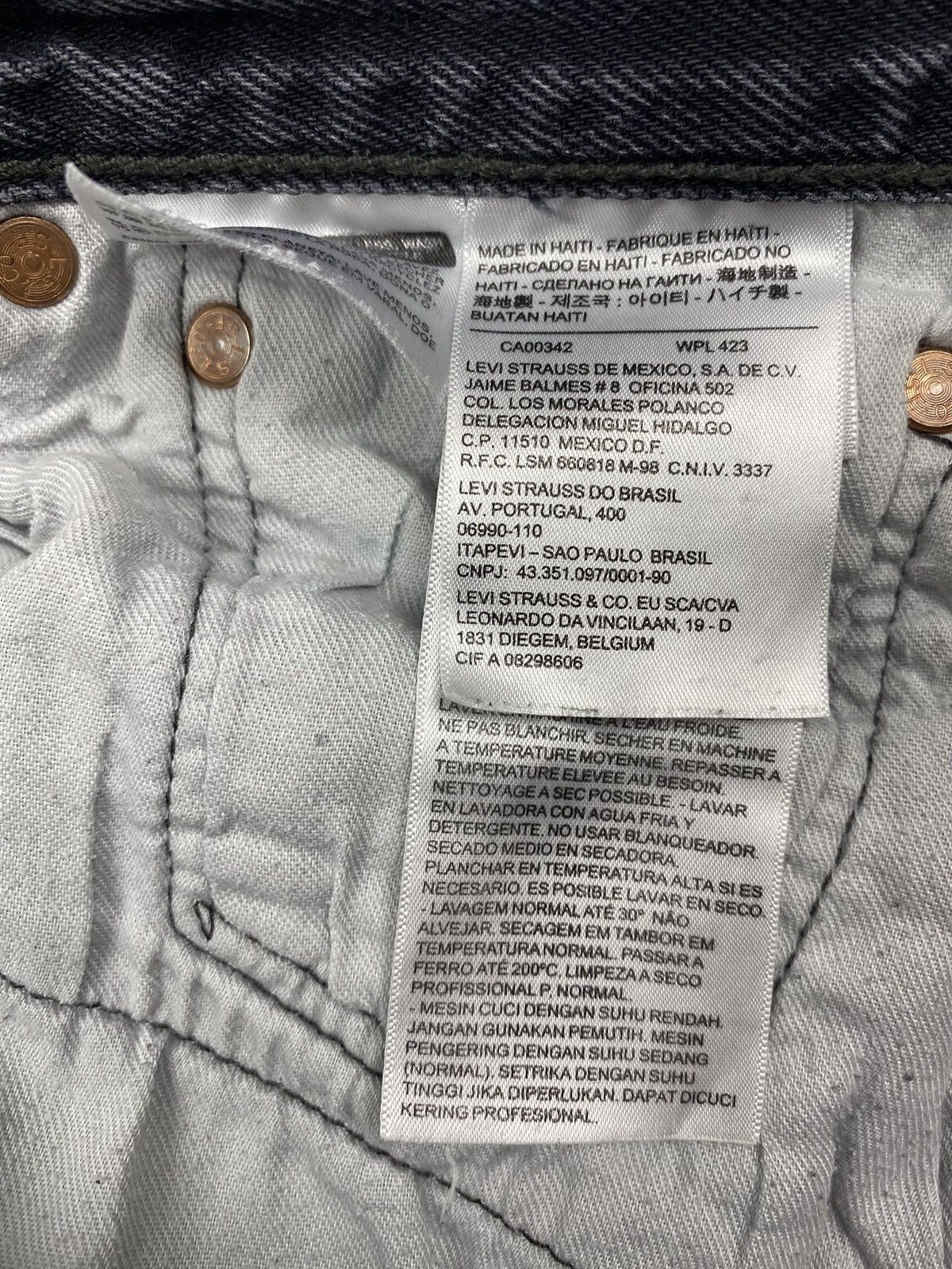 Levi's Levi’s 501 Washed Gray Distressed Denim Pants 30X30 Size US 30 / EU 46 - 10 Thumbnail