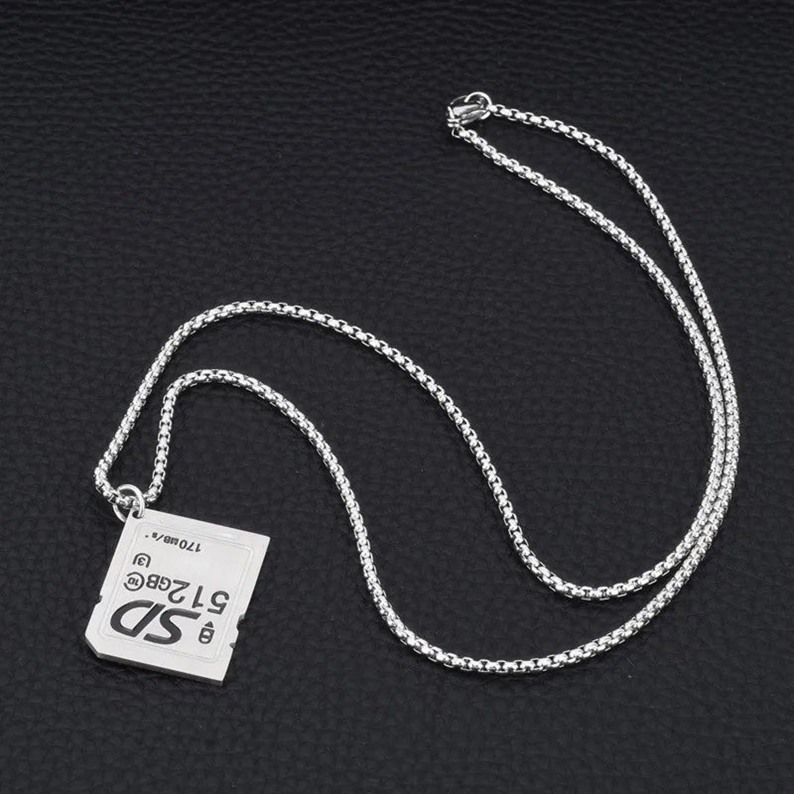 Jewelry SD Card Memory Card Pendant Necklace Size ONE SIZE - 7 Thumbnail