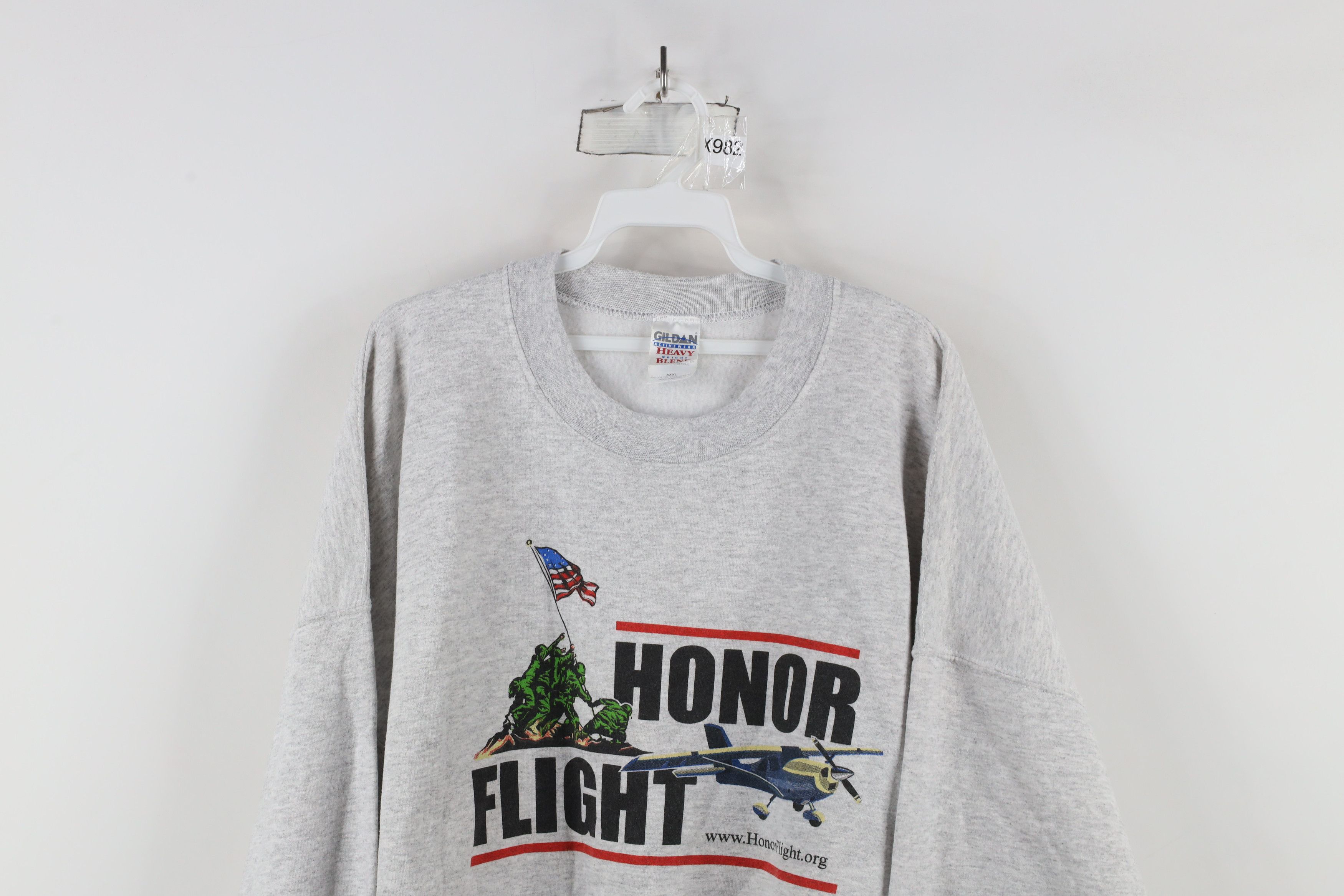 Vintage Vintage Military Flight Crewneck Sweatshirt Heather Gray Size US XXL / EU 58 / 5 - 2 Thumbnail