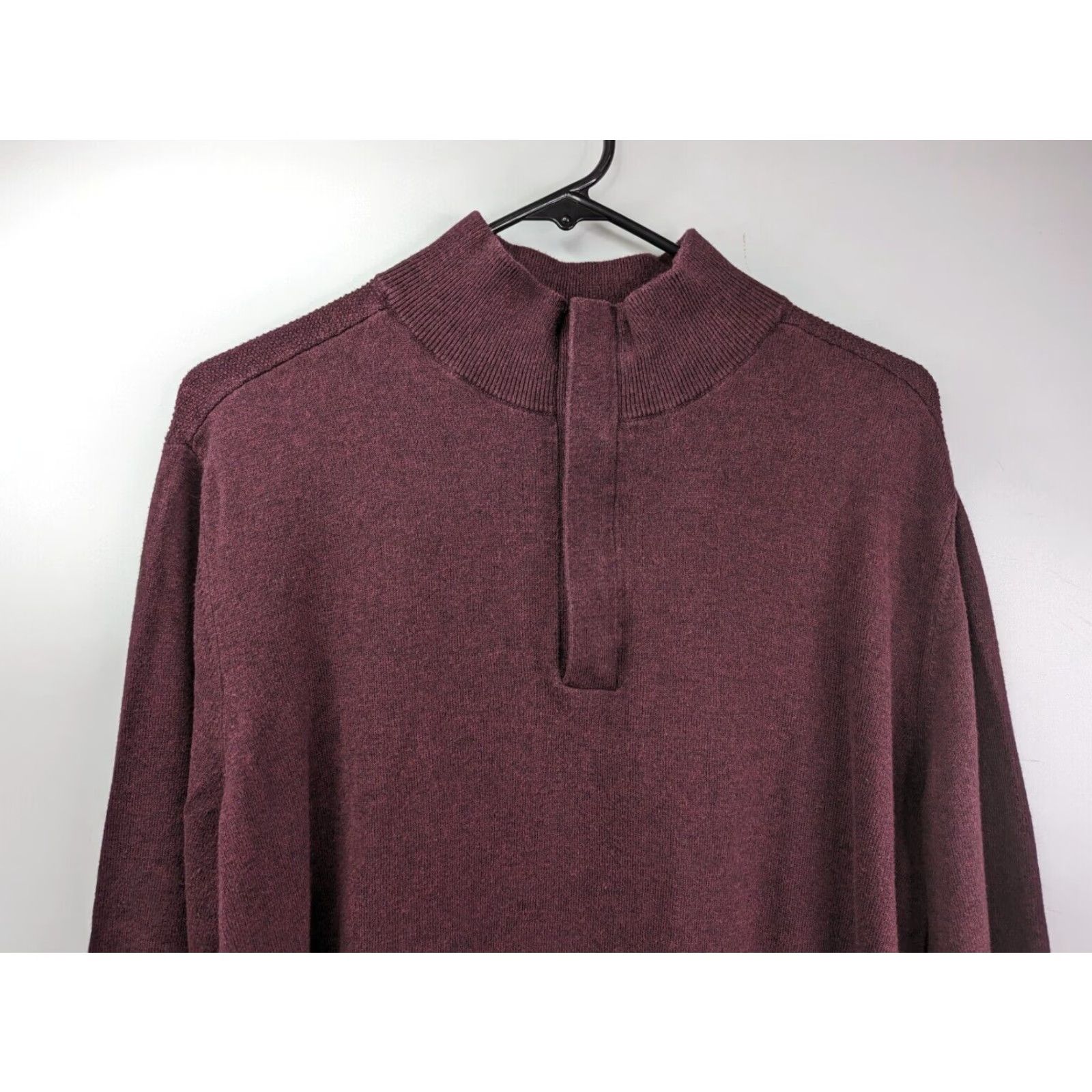 Banana Republic Banana Republic Burgundy 1/4 Zip Pullover Sweater Premium Luxe Yarn Men's Large Size US L / EU 52-54 / 3 - 2 Thumbnail