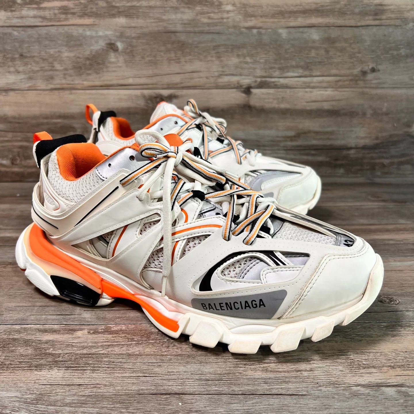 Balenciaga Balenciaga Track 1.0 White/Orange 43 97 New No Box Size US 10 / EU 43 - 2 Thumbnail