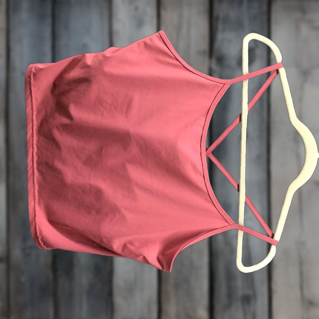Vintage Flex Time Sports Bra Cami Top Womens XL Pink Cropped Longline Training Active Size XL / US 12-14 / IT 48-50 - 1 Thumbnail