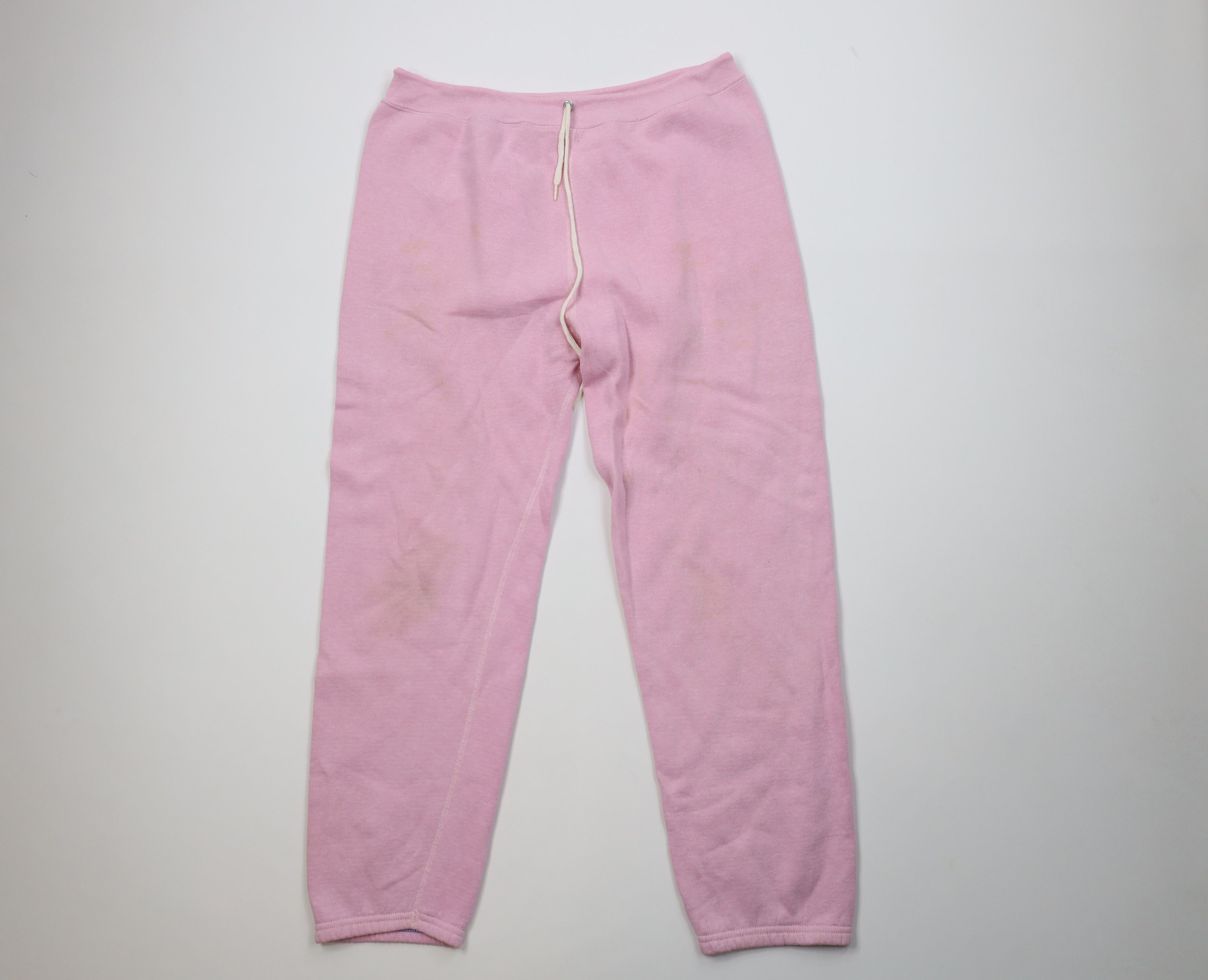 Vintage Vintage 70s Streetwear Blank Gusset Sweatpants Pink USA Size 34" / US 12 / IT 48 - 1 Thumbnail