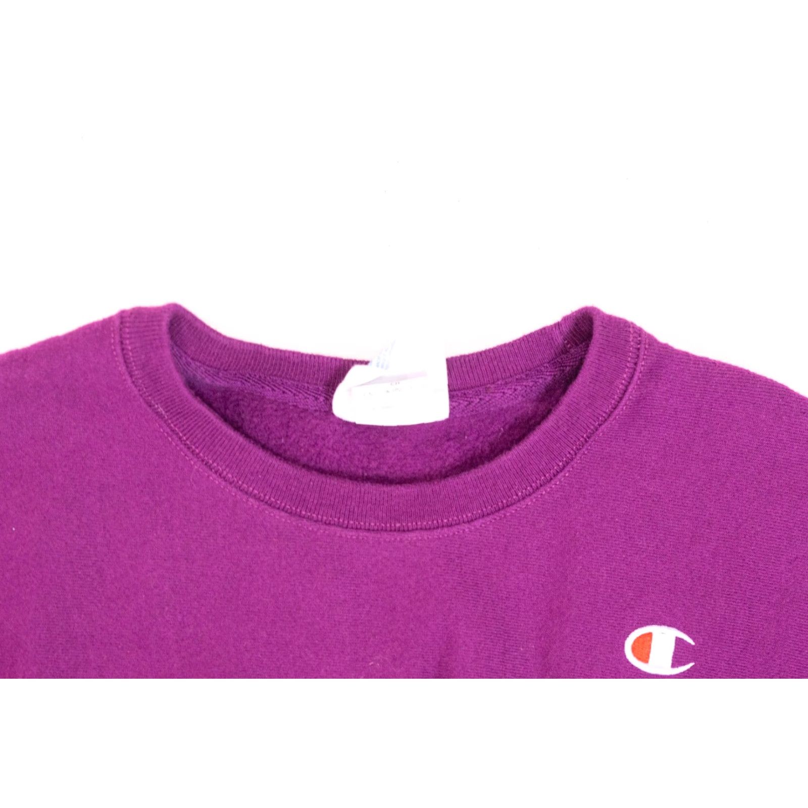 Champion VINTAGE Champion Womens Cropped Reverse Weave Purple Crew Neck Sweatshirt Crop Top Size S / US 4 / IT 40 - 6 Thumbnail