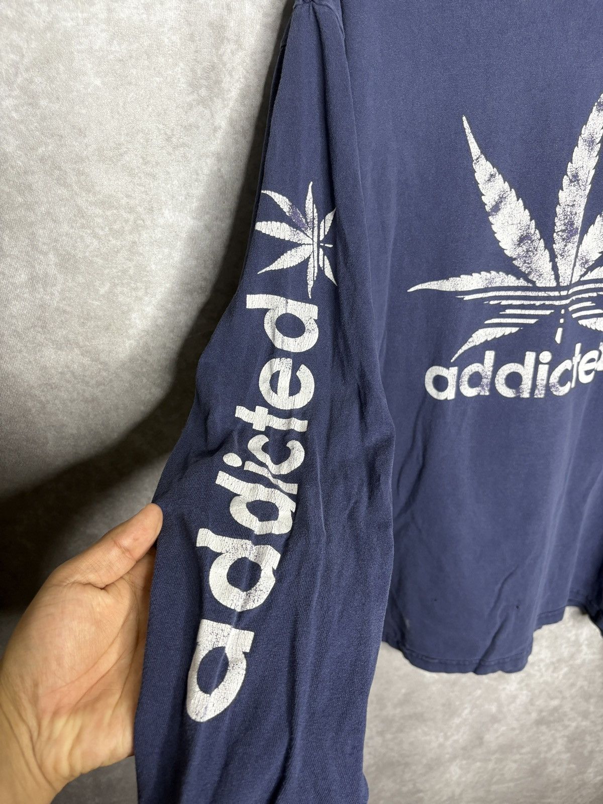 Vintage Vintage Weed Adidas Parody Long Sleeve T-Shirt Size US L / EU 52-54 / 3 - 3 Thumbnail