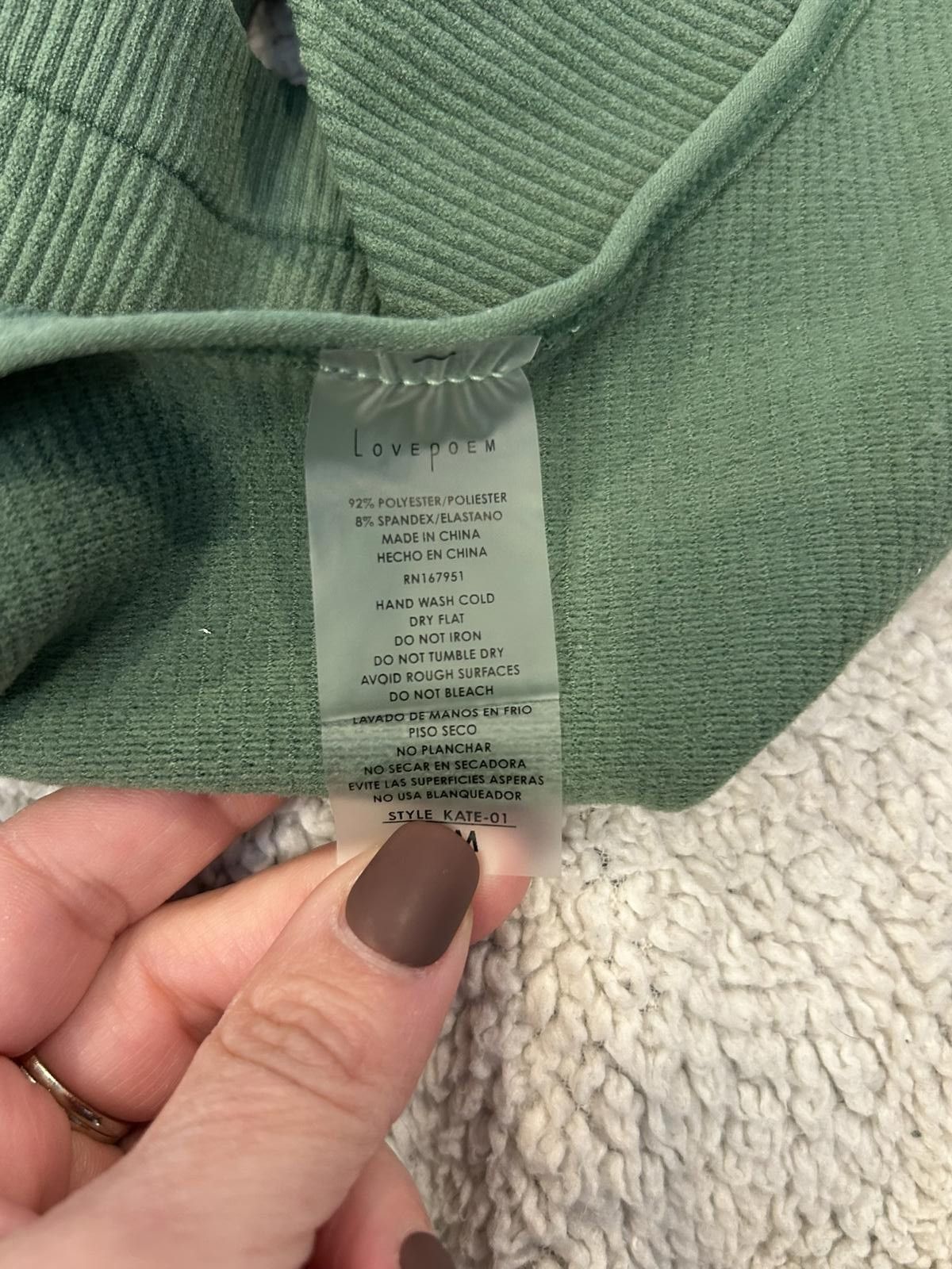 Other Love Poem Green Tea Ribbed Crop Tank Top Size S/M Size S / US 4 / IT 40 - 5 Thumbnail