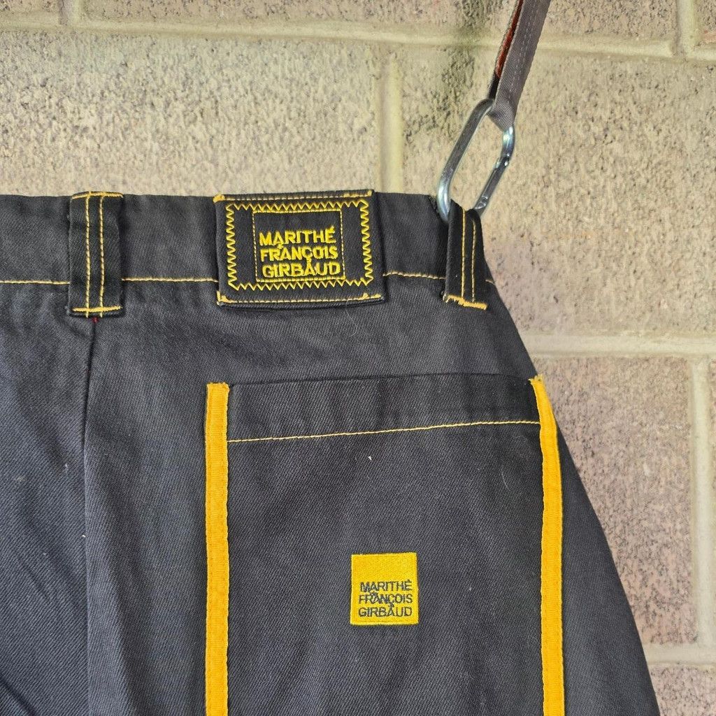 Marithe + Francois Girbaud Marithé + François Girbaud black and yellow denim jeans #den Size US 38 / EU 54 - 4 Thumbnail