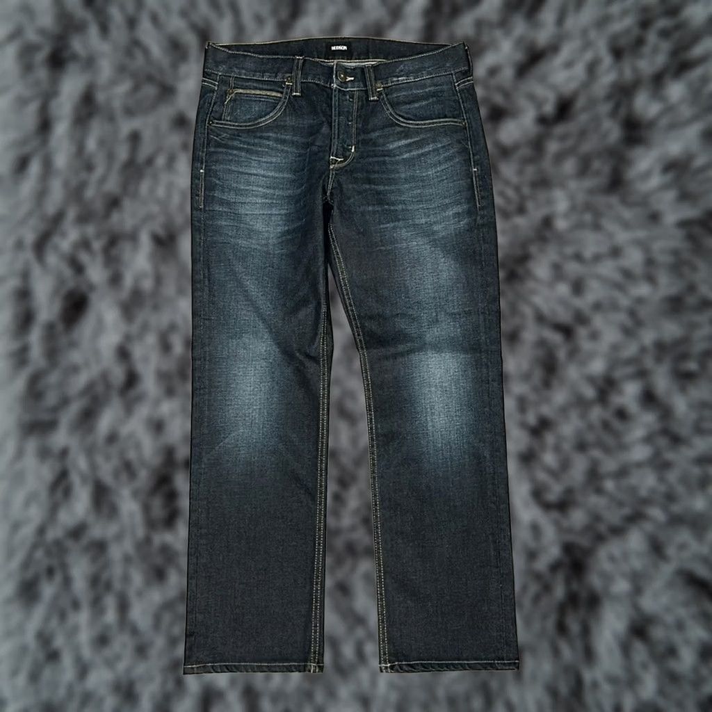 Vintage Hudson Jeans Straight Men 32 Blue Denim Jeans 28in Inseam Regular Size 32 Leather Elastane 2% (Preowned) Size US 32 / EU 48 - 1 Thumbnail