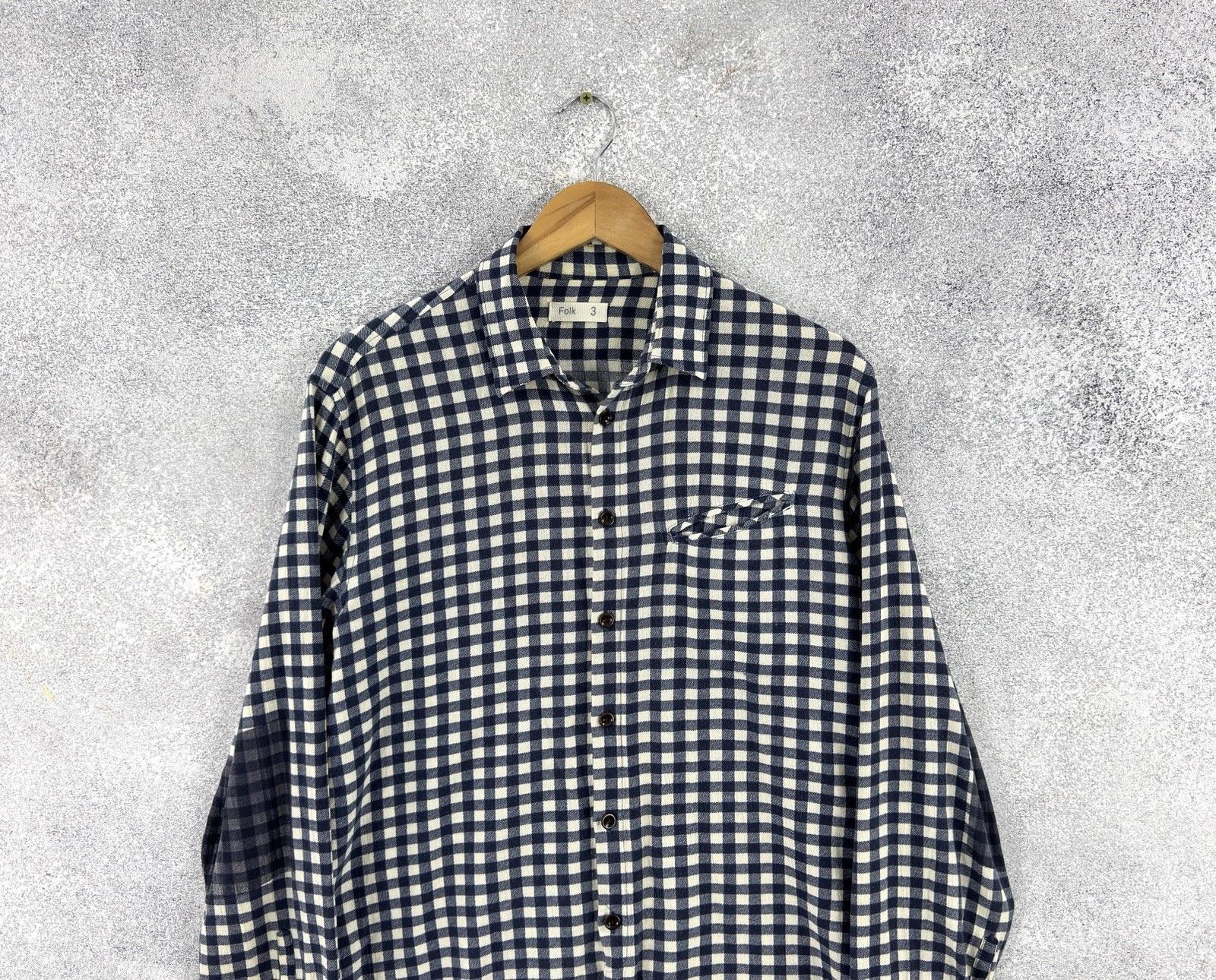 Folk FOLK Checkered Overshirt Blue Shirt Size 3 Size US M / EU 48-50 / 2 - 2 Thumbnail