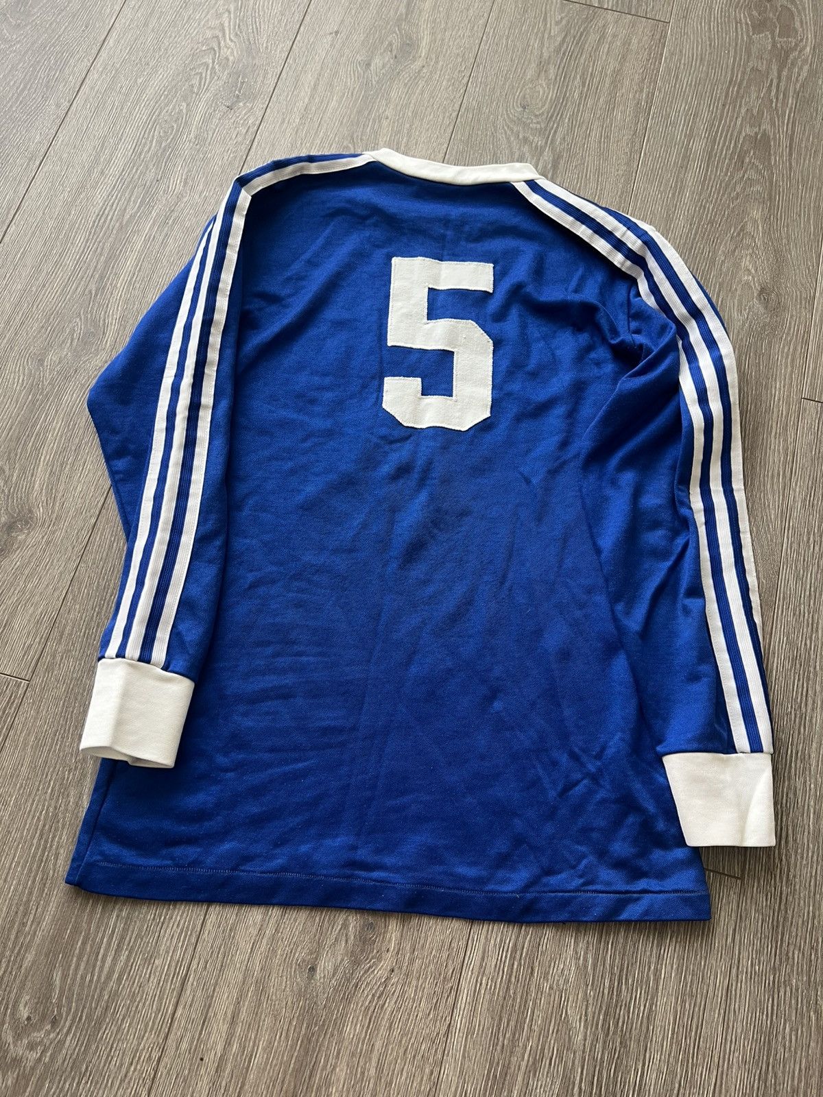 Adidas Vintage 80s Adidas Long Sleeve Jersey Made in West Germany Size US M / EU 48-50 / 2 - 14 Thumbnail