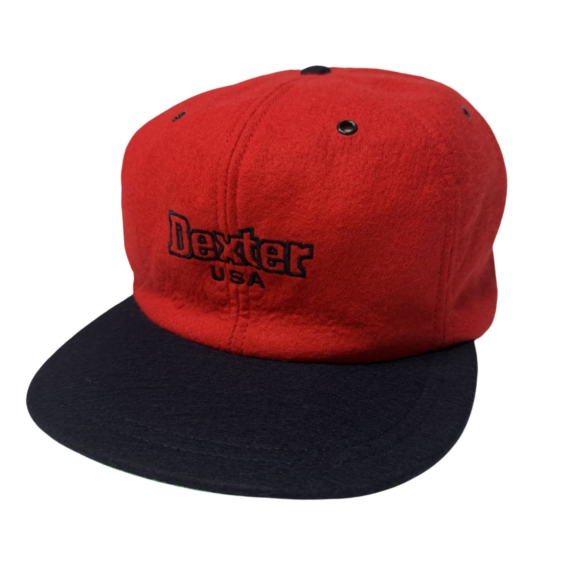 Other NOS Vtg DEXTER USA Red TRUCKER Hat Felted Wool Snapback Size ONE SIZE - 2 Thumbnail