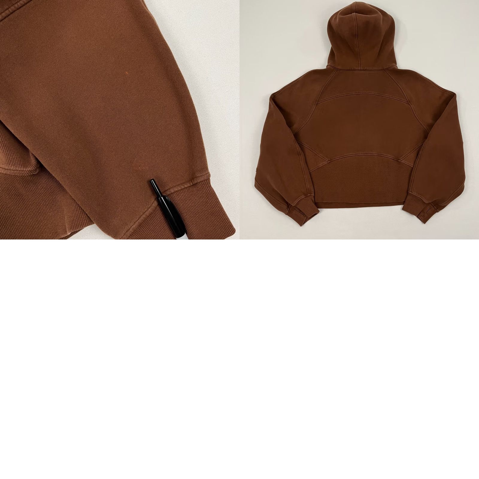 Lululemon Lululemon Scuba Oversized 1/2 Zip Hoodie Womens XL Brown Kangaroo" Size XL / US 12-14 / IT 48-50 - 8 Thumbnail