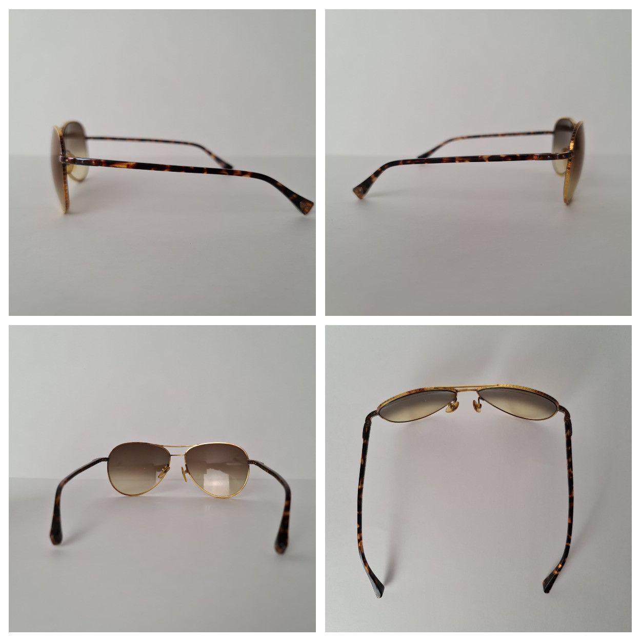 Louis Vuitton Louis Vuitton Goldtone Monogram Pilote Sunglasses Size ONE SIZE - 17 Thumbnail