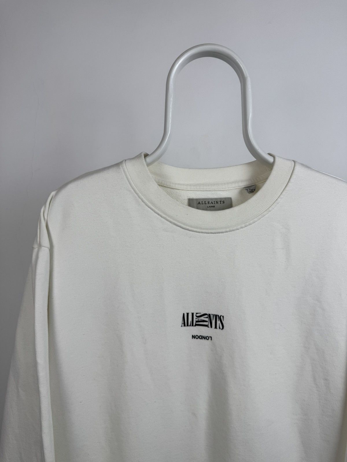 Allsaints All Saints Burman Crew Center Logo Sweatshirt Size US L / EU 52-54 / 3 - 2 Thumbnail