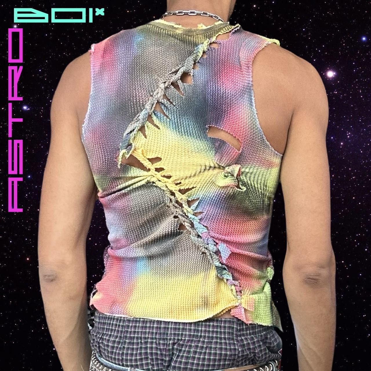 Other ASTROBOI* Women's Rainbow Braided Fringe Tank Top - Small Size S / US 4 / IT 40 - 5 Thumbnail