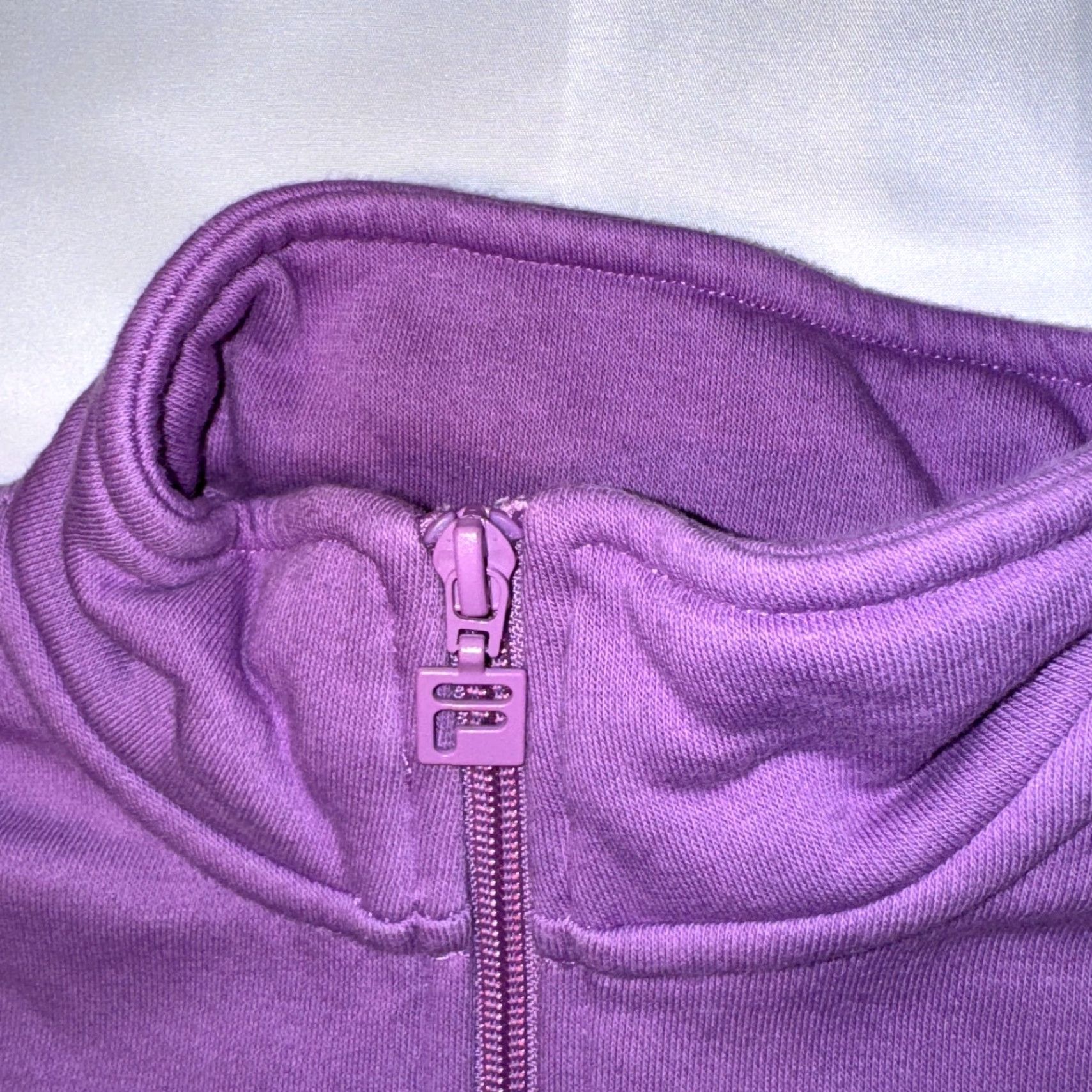 Fila FILA Womens Small Purple Gray Colorblock 1/4 Zip Sweatshirt Y2K Sweatshirt Crew Mock Neck Zip Colorblock Size S / US 4 / IT 40 - 2 Thumbnail