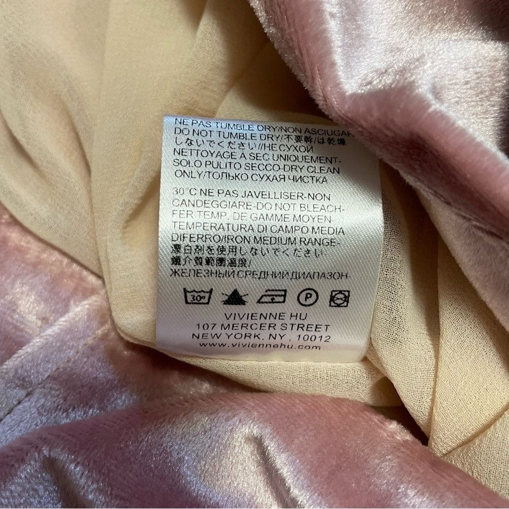 Other NWT New Vivienne Hu Velvet Pink Pants Size 8 Size 30" / US 8 / IT 44 - 6 Thumbnail