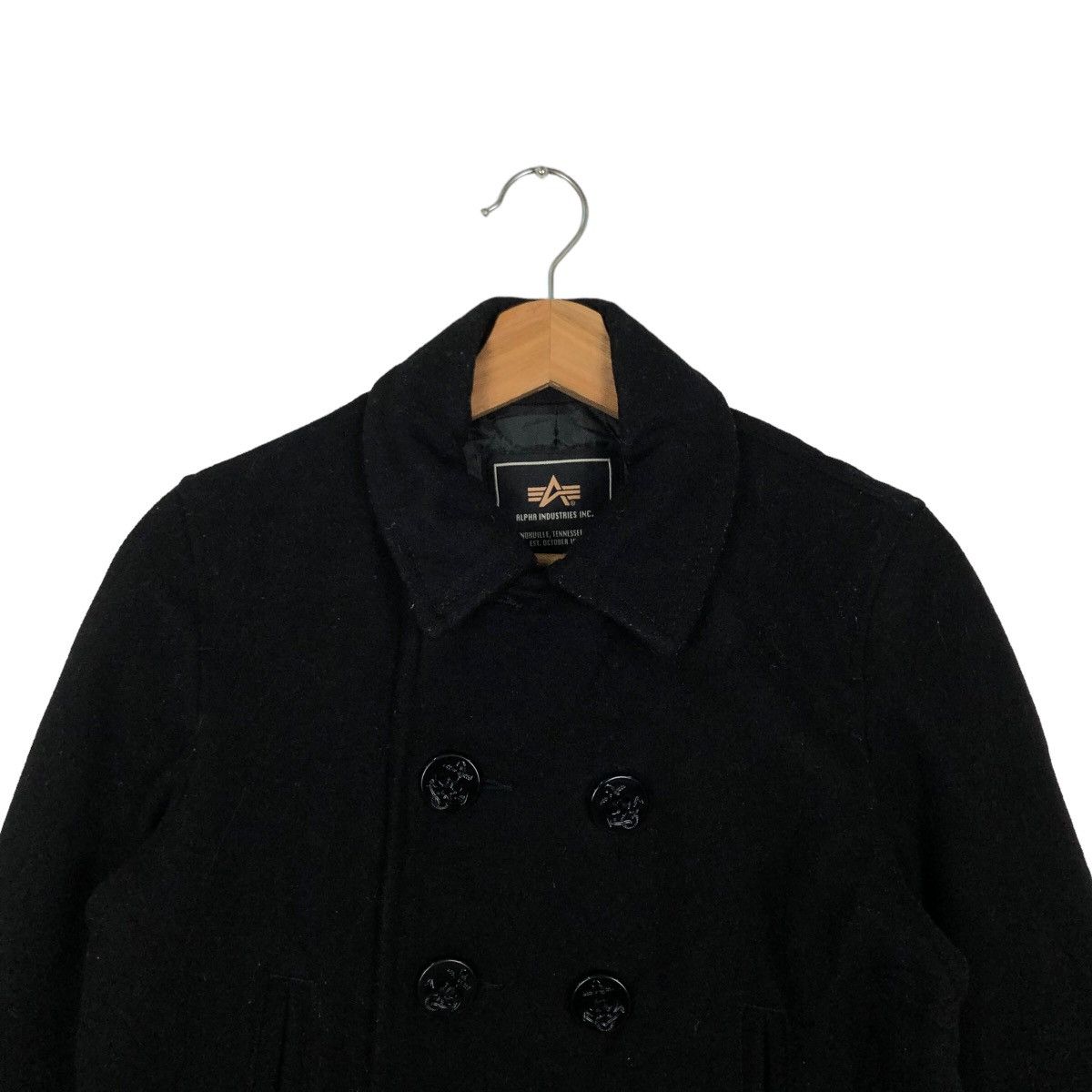Alpha Industries 🔥VINTAGE CROPPED WOOL DOUBLE BREAST JACKET ALPHA INDUSTRIES Size US M / EU 48-50 / 2 - 2 Thumbnail
