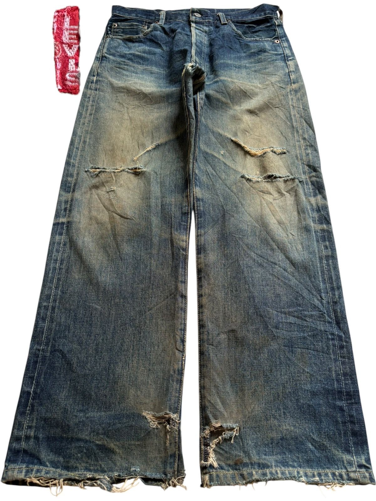 Levi's Vintage 80s Levis 503 BXX Big E Distressed Baggy Jean Size US 31 - 1 Thumbnail