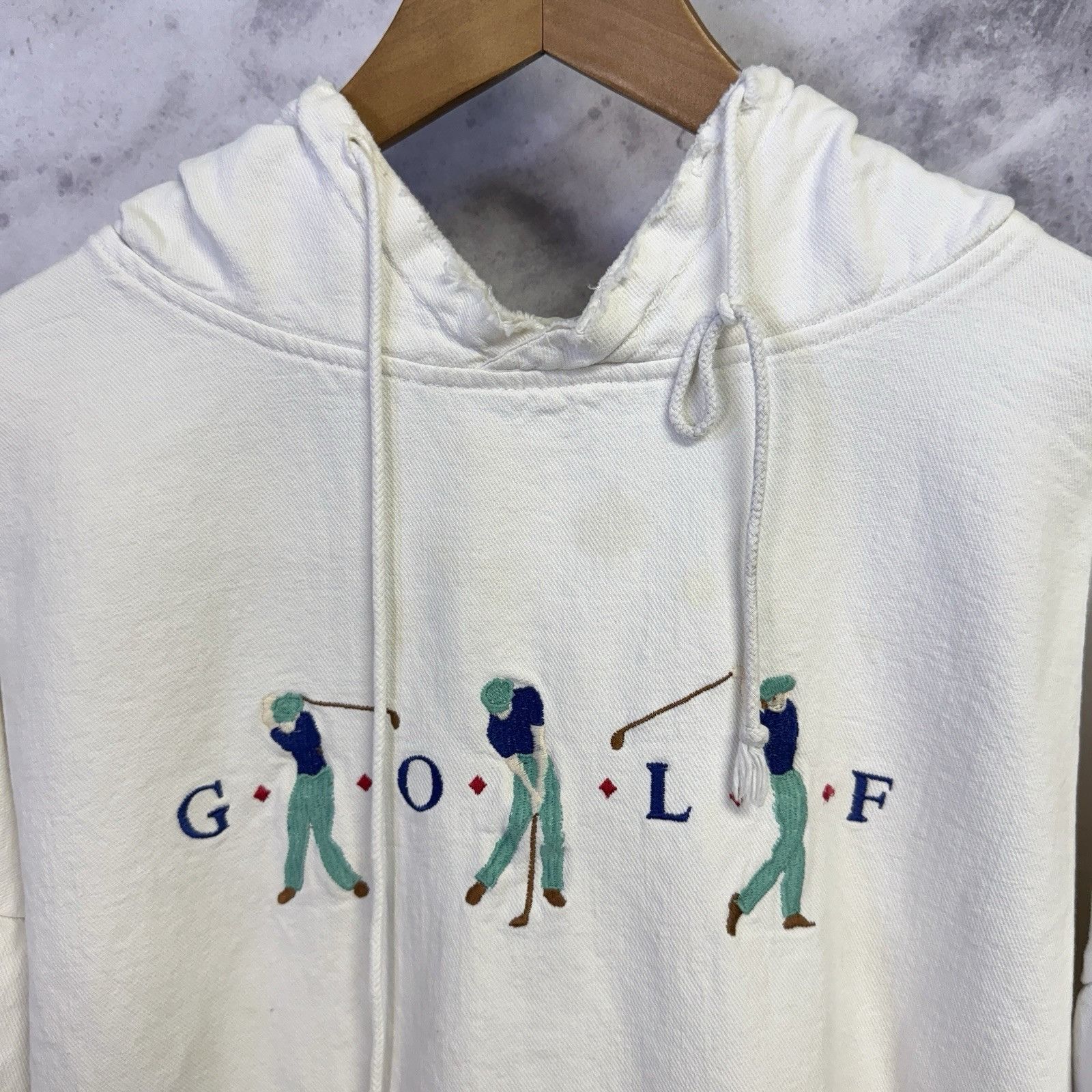 Vintage Vintage Crazy Shirts Hoodie Sweatshirt Mens Large White Embr Size US L / EU 52-54 / 3 - 3 Thumbnail
