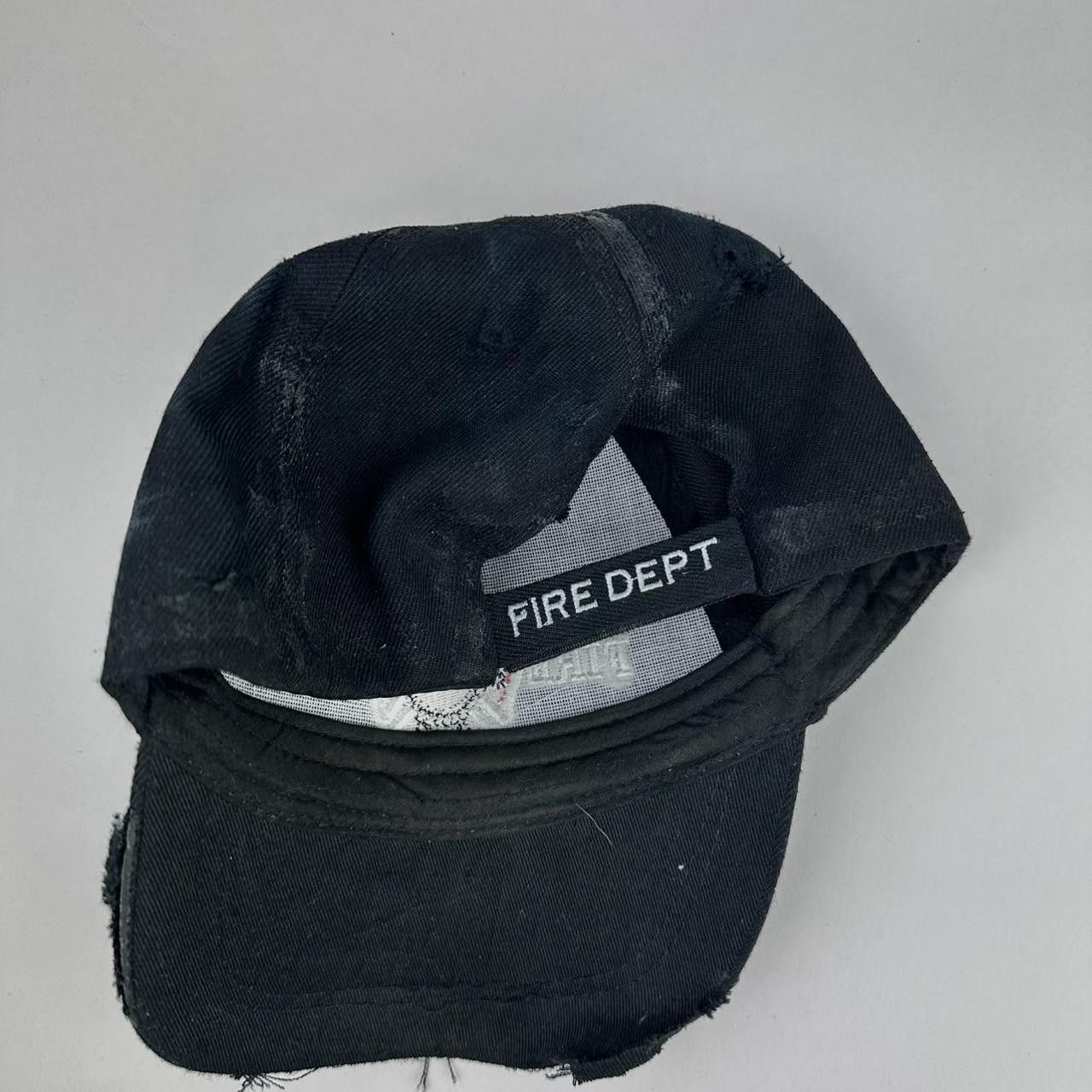 Other ASTROBOI* 'Fire Dept.' Black Distressed Rhinestone Hat Size ONE SIZE - 7 Thumbnail