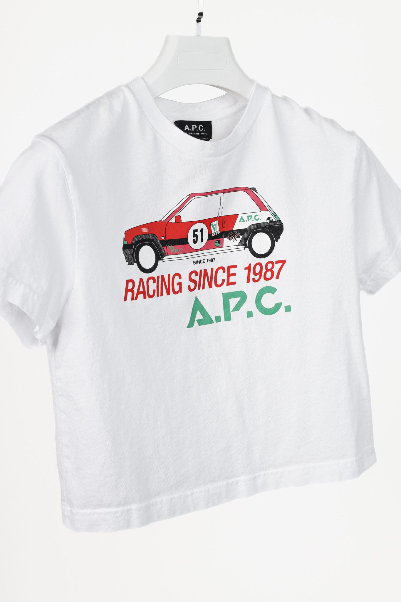 A.P.C. APC Racing Boxy Tee White Logo Size S / US 4 / IT 40 - 3 Thumbnail