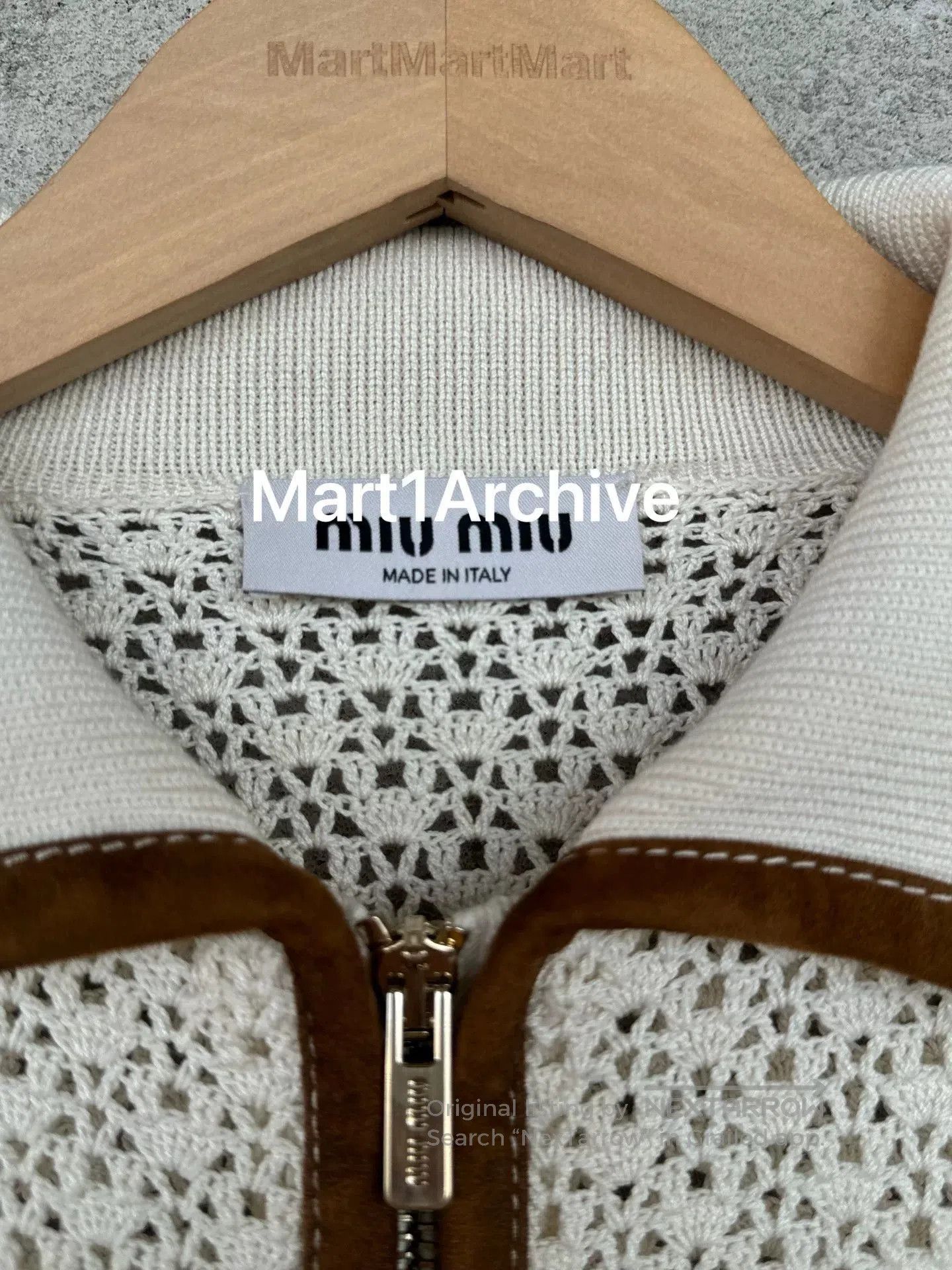 Miu Miu MiuMiu 25SS Crochet Leather Panel Cardigan. Size M / US 6-8 / IT 42-44 - 5 Thumbnail