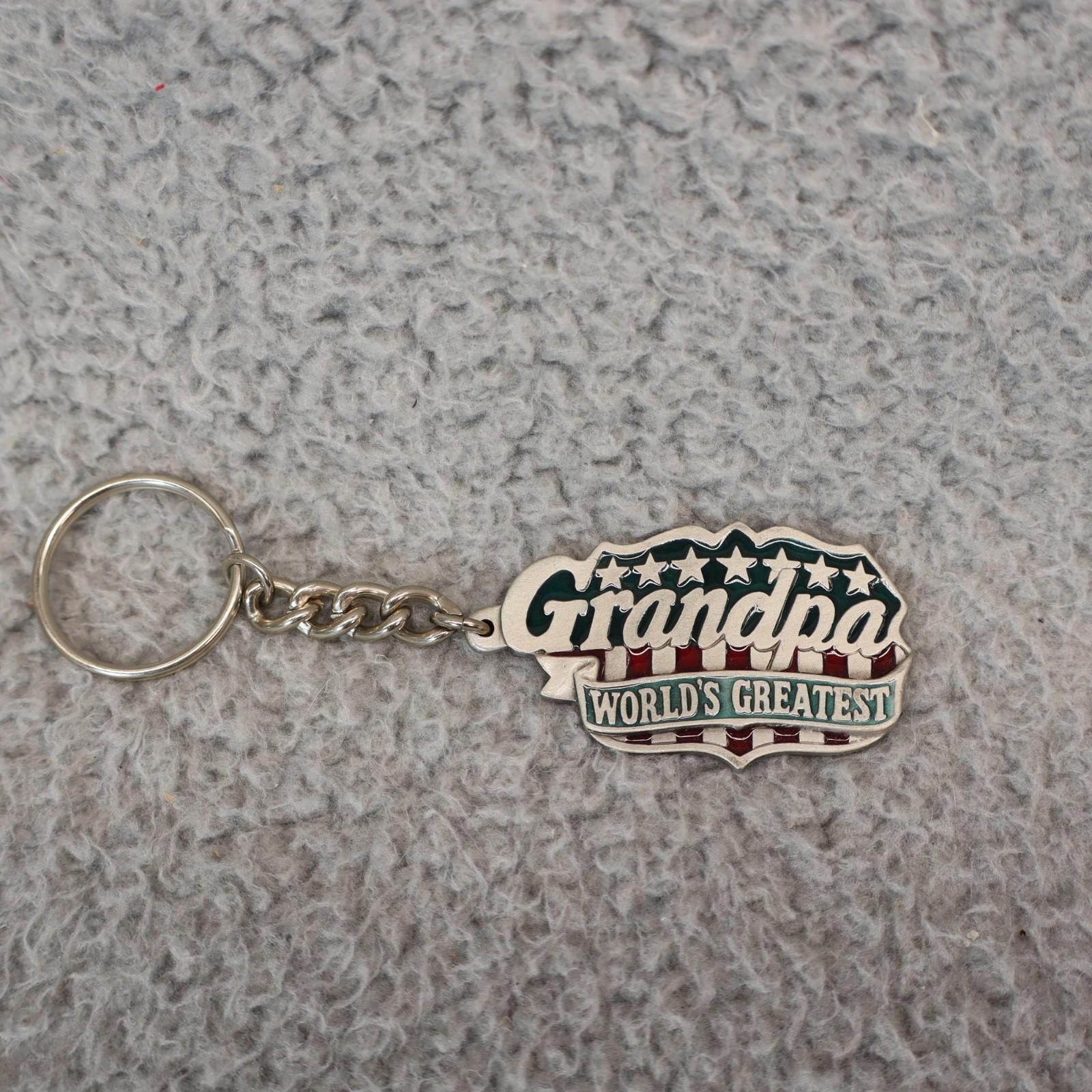 Other Grandpa Keychain Fine Pewter Made In USA 1987 Gift Stocking Size ONE SIZE - 3 Thumbnail