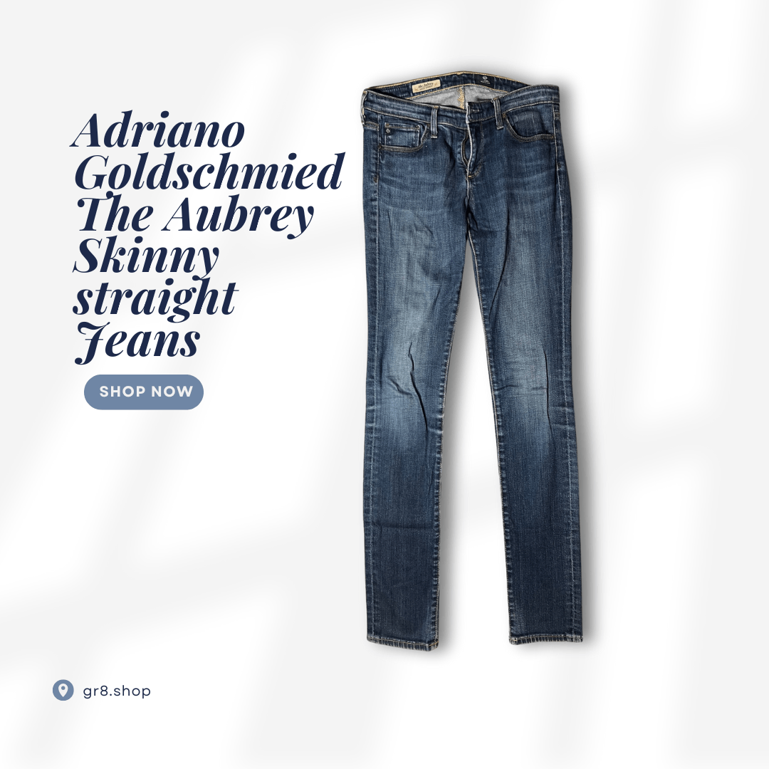 AG Adriano Goldschmied Adriano Goldschmied The Aubrey Skinny Straight Jeans Size 27 Size 27" / US 4 / IT 40 - 1 Thumbnail