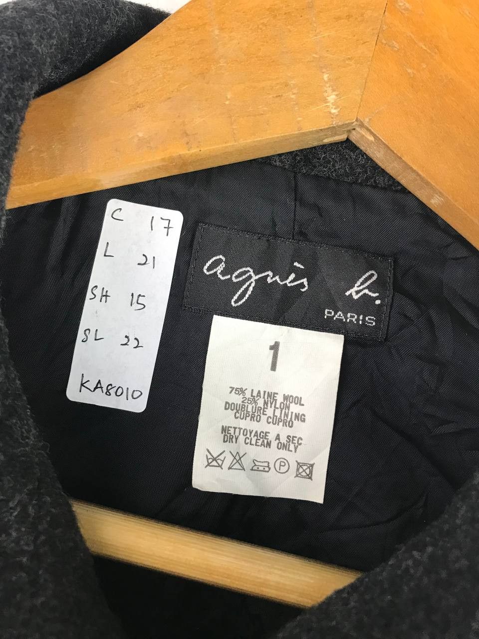 Vintage × agnes b. Vintage Agnes B Wool Jacket Luxury Design Size S / US 4 / IT 40 - 4 Thumbnail