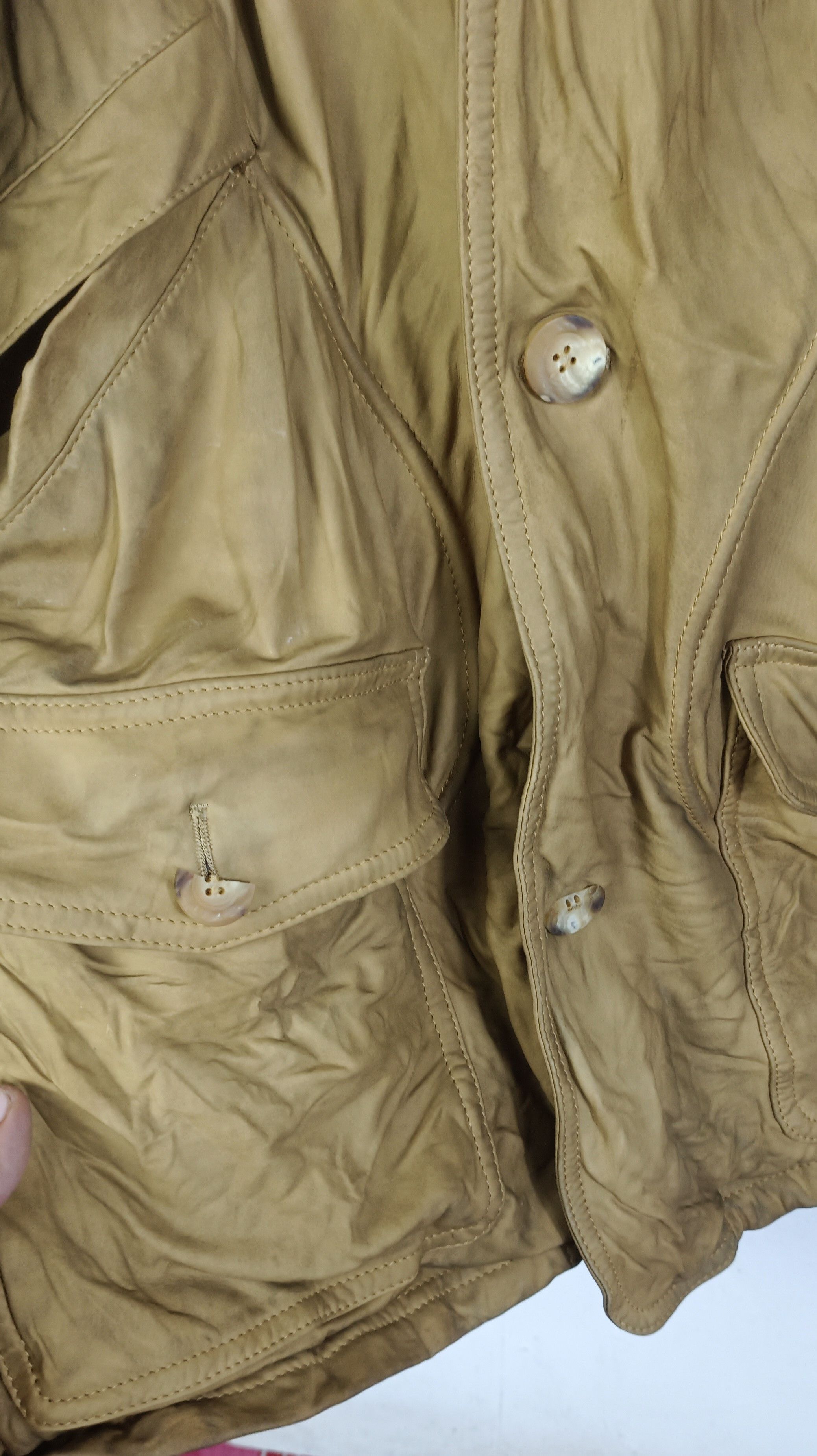 Salvatore Ferragamo 🔥Salvatore Faragamo Leather Men Jacket Size US L / EU 52-54 / 3 - 6 Thumbnail
