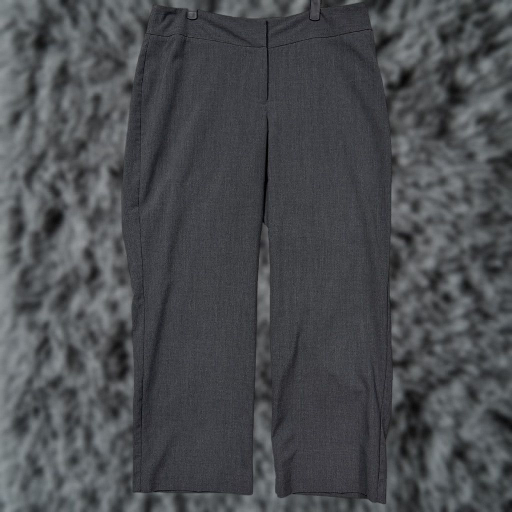 Vintage Chico's Dress Pants Womens 3 Gray Straight Leg Twill Stretch Office Career Chic Size 26" / US 2 / IT 38 - 1 Thumbnail