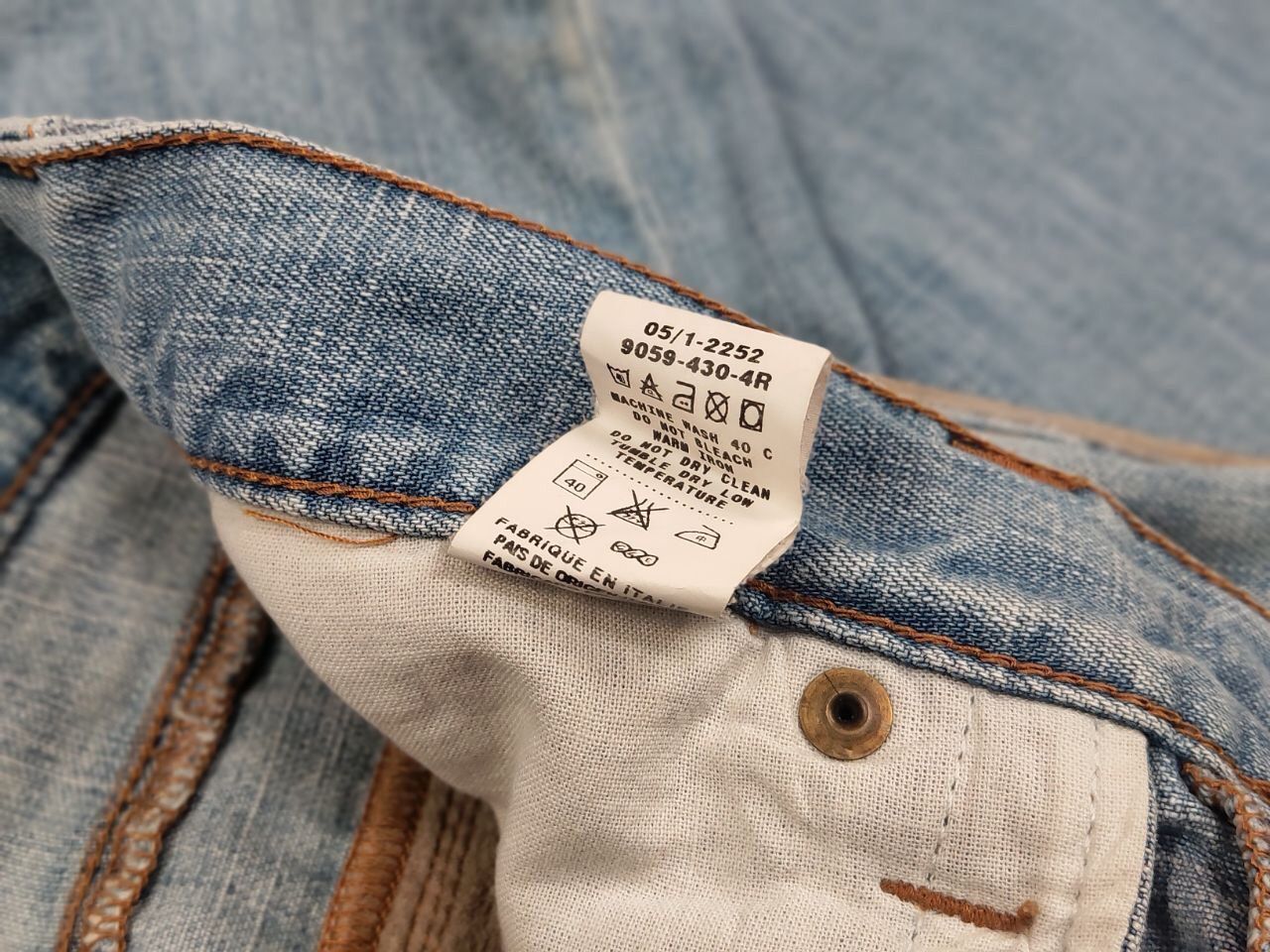 Sixty Vintage 90's Decauville x sixty Blue Patchwork Denim Jeans Size US 31 - 17 Thumbnail