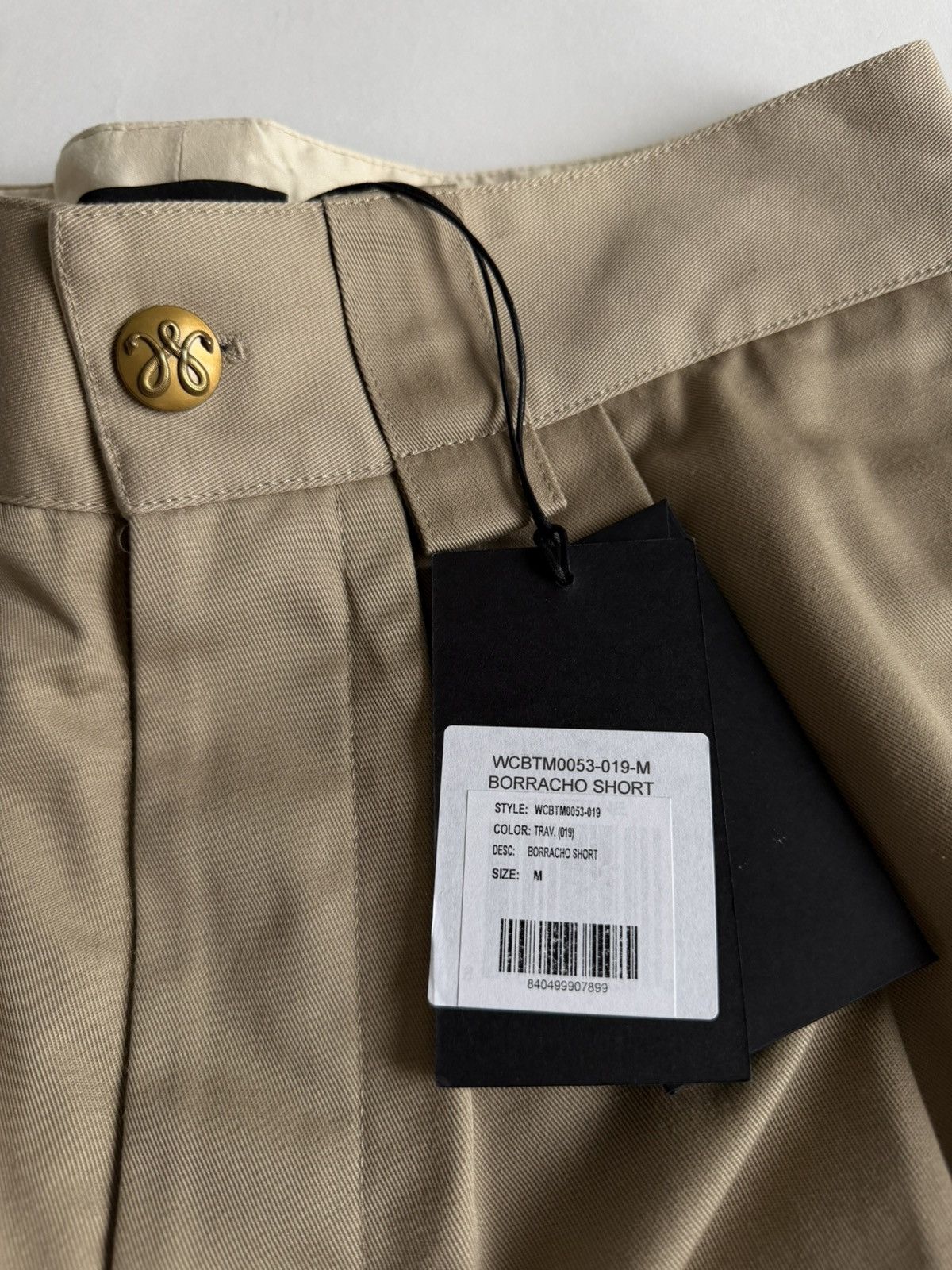 Willy Chavarria Willy Chavarria Borracho Shorts Pleated Khaki Size US 33 - 4 Thumbnail