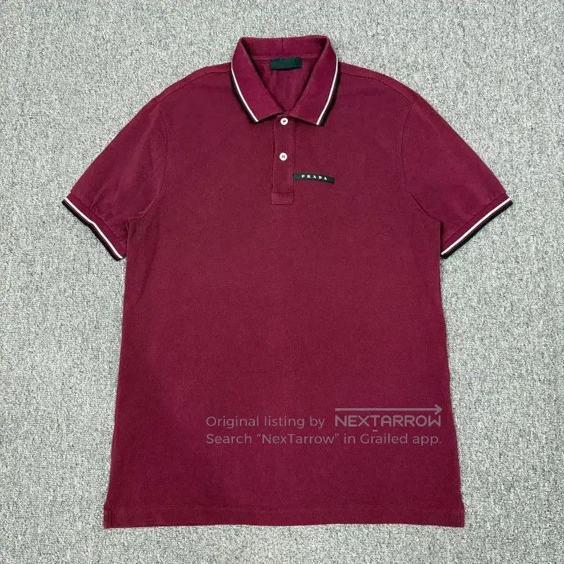 Prada Prada Red Cotton Men's Polo Shirt. Size US L / EU 52-54 / 3 - 1 Thumbnail