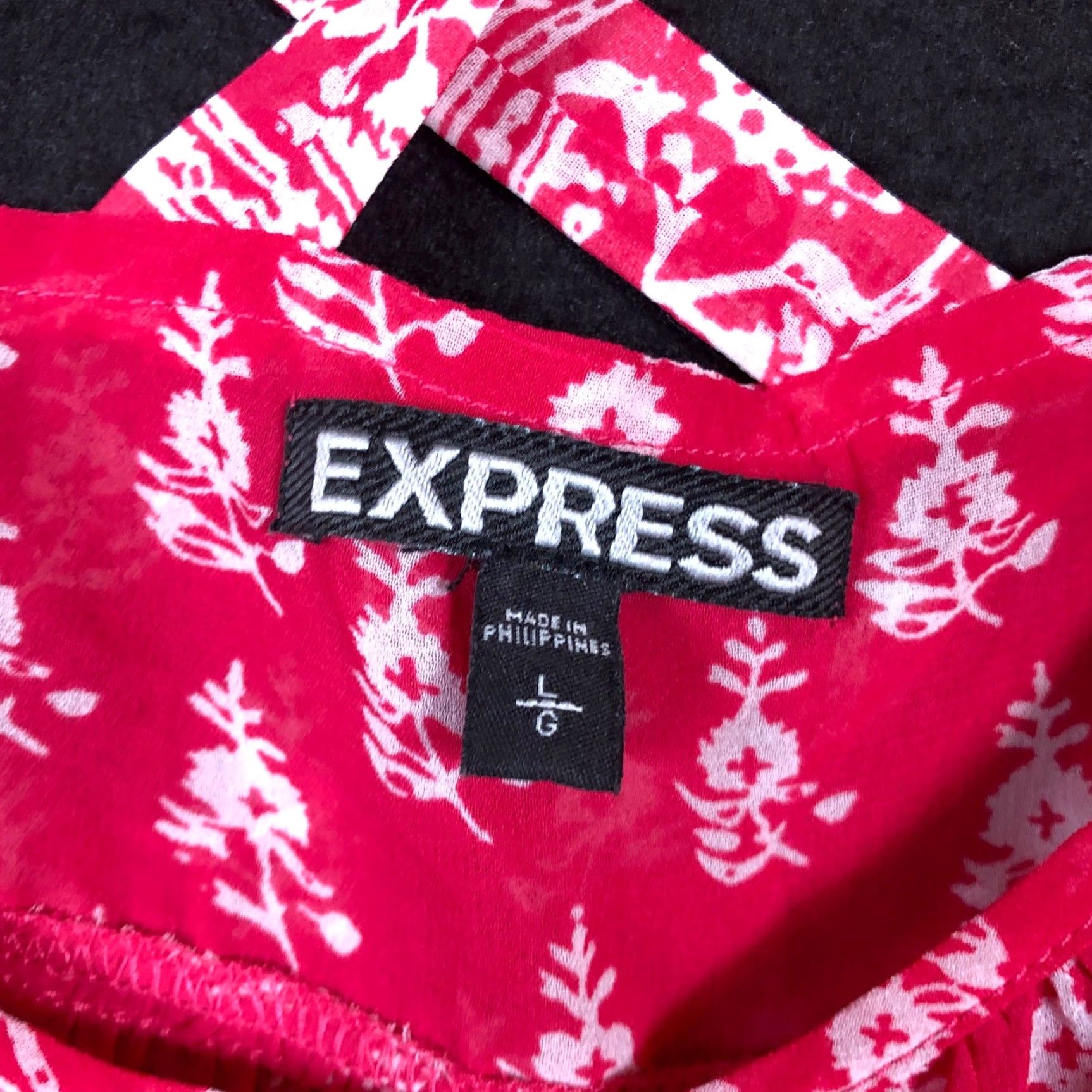 Express Express Tank Womens Blouse Large L Pink Floral Sleeveless Scoop Neck Shirt Casual Women's Daywear, Workwear, Party/Cocktail, Travel, Wedding Size L / US 10 / IT 46 - 6 Thumbnail