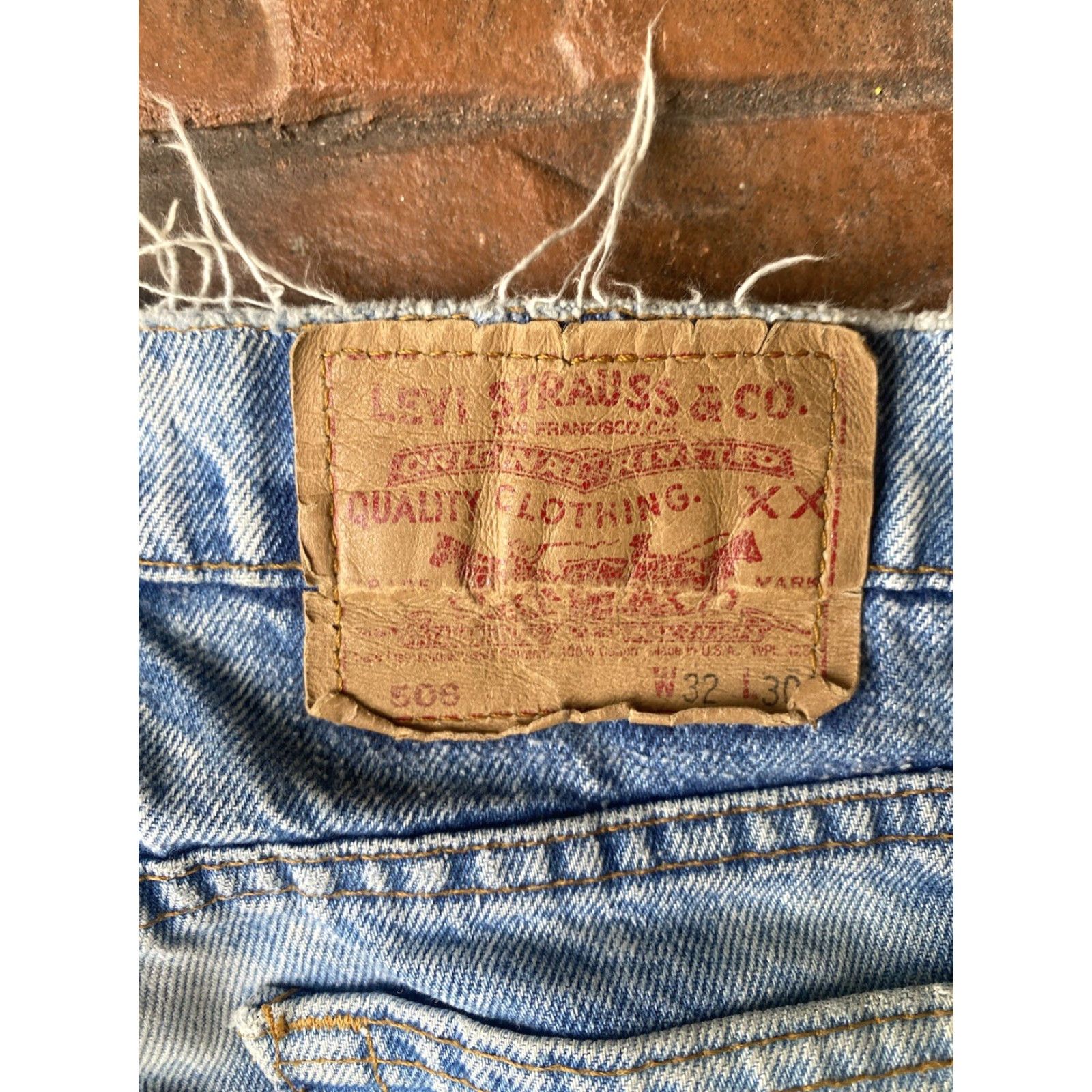 Levi's VINTAGE Levi's 506 Harley Davidson Jeans 32x30 Distressed USA Jeans Men 90s Western, 5-Pocket, Regular Fit, Blue, Denim, Levi's, USA, 90s, Preppy Size US 32 / EU 48 - 2 Thumbnail
