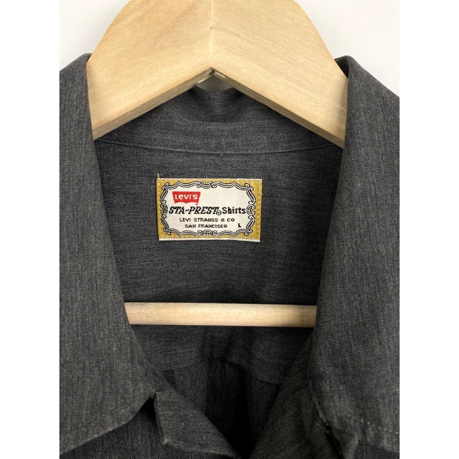 Vintage VINTAGE Levi’s Shirt L Gray 1990s Sta Prest Retro Rare Hype Y2K Mens Size US L / EU 52-54 / 3 - 5 Thumbnail