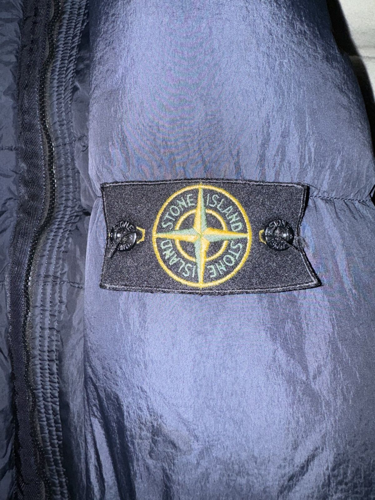 Stone Island Stone Island Crinckle Reps Down Navy Puffer Jacket Size US M / EU 48-50 / 2 - 2 Thumbnail